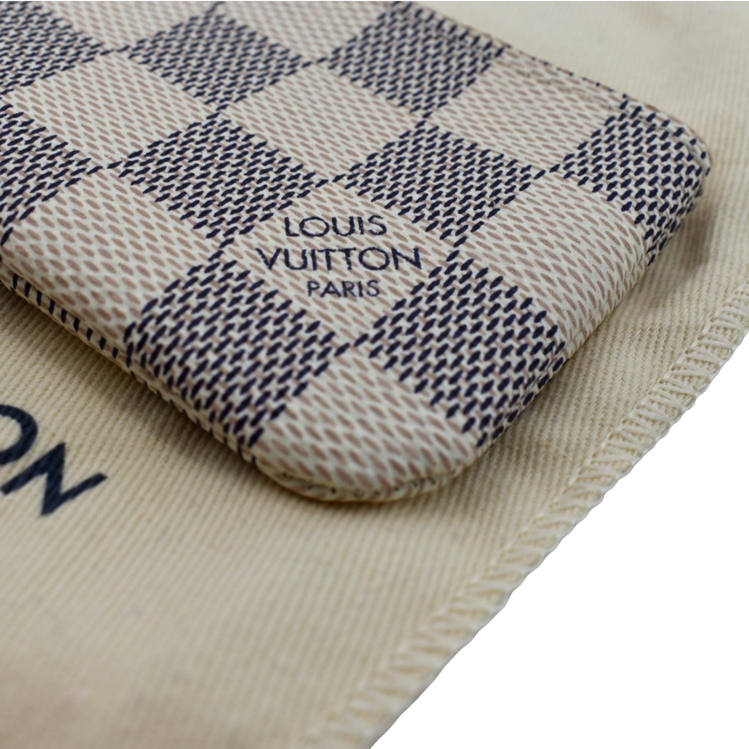 Pre-owned Louis Vuitton Key Pouch Damier Azur White/blue