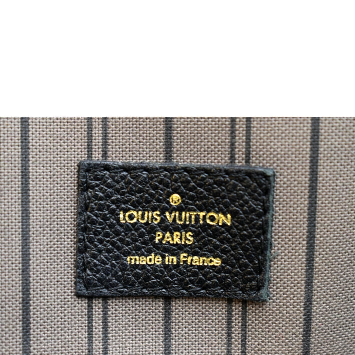 LOUIS VUITTON Pont Neuf Monogram Empreinte Leather Shoulder Bag Black
