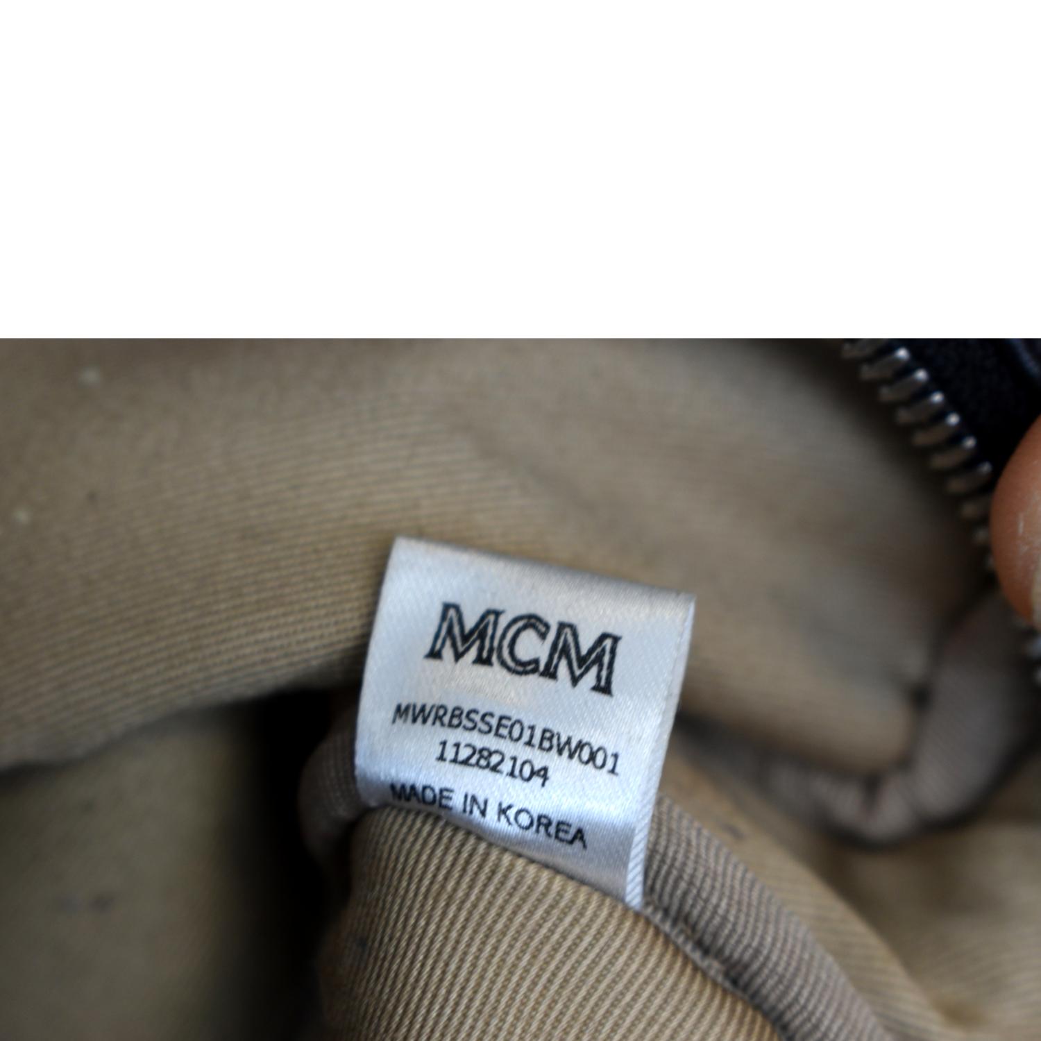 MCM Visetos Small Aren Multifunction Crossbody Pouch Powder Pink 666520