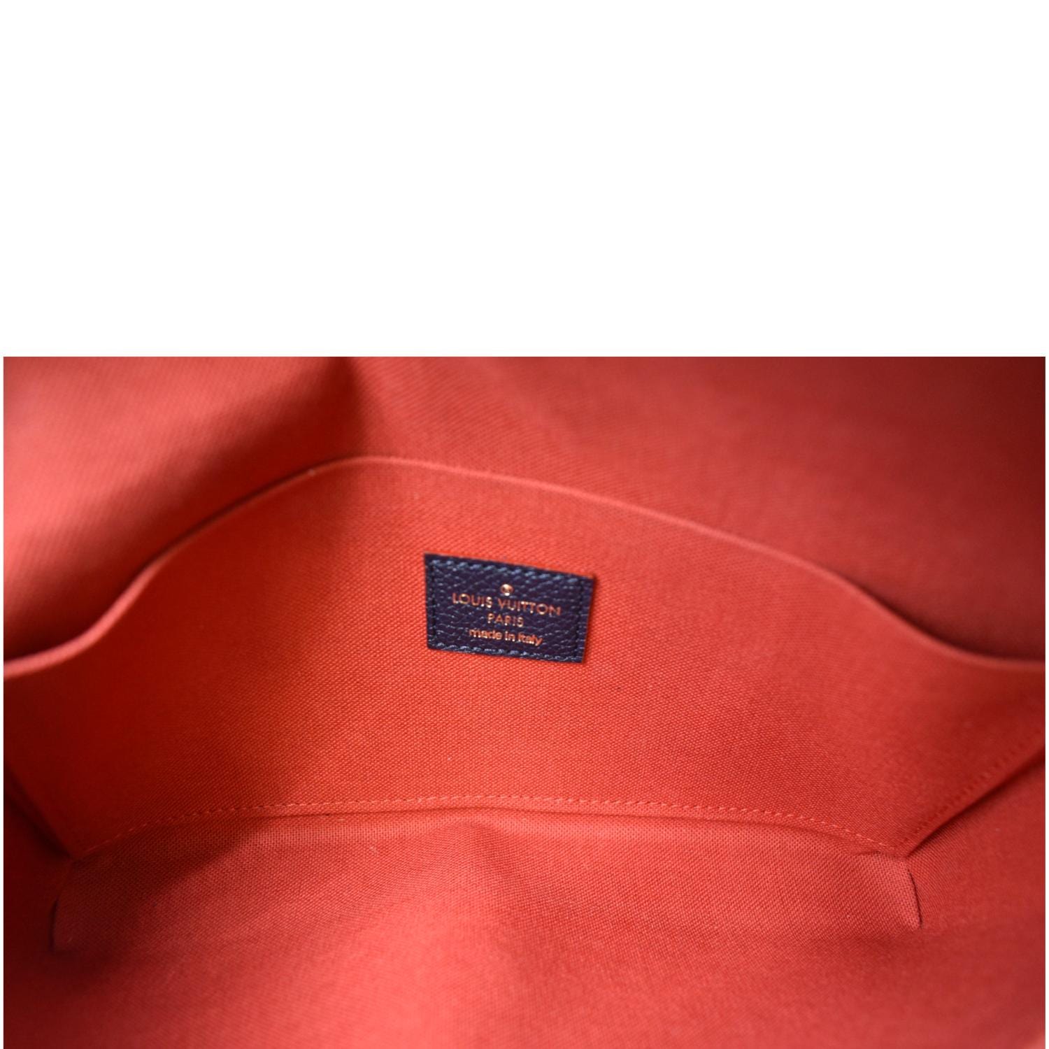 LOUIS VUITTON Louis Vuitton Taiga Pochette Voyage MM Second Bag Clutch Blue  Marine Navy Red M63394