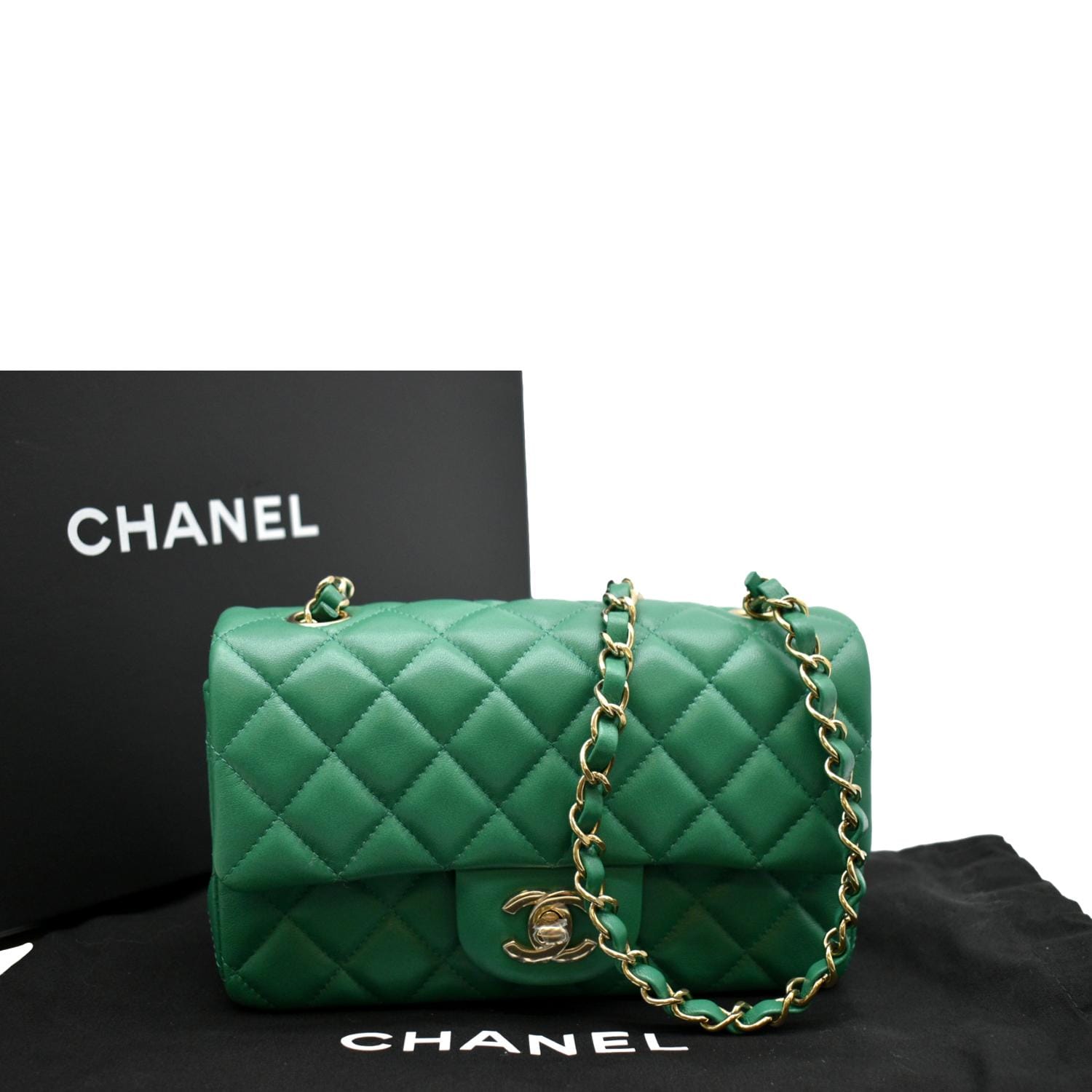 Chanel Classic Rectangular Mini Flap Bag - Green Shoulder Bags, Handbags -  CHA932129