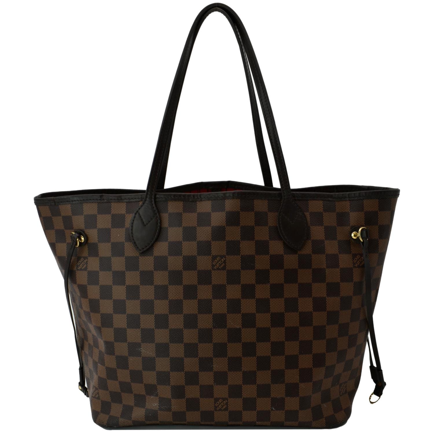 Neverfull leather tote Louis Vuitton Brown in Leather - 38000583