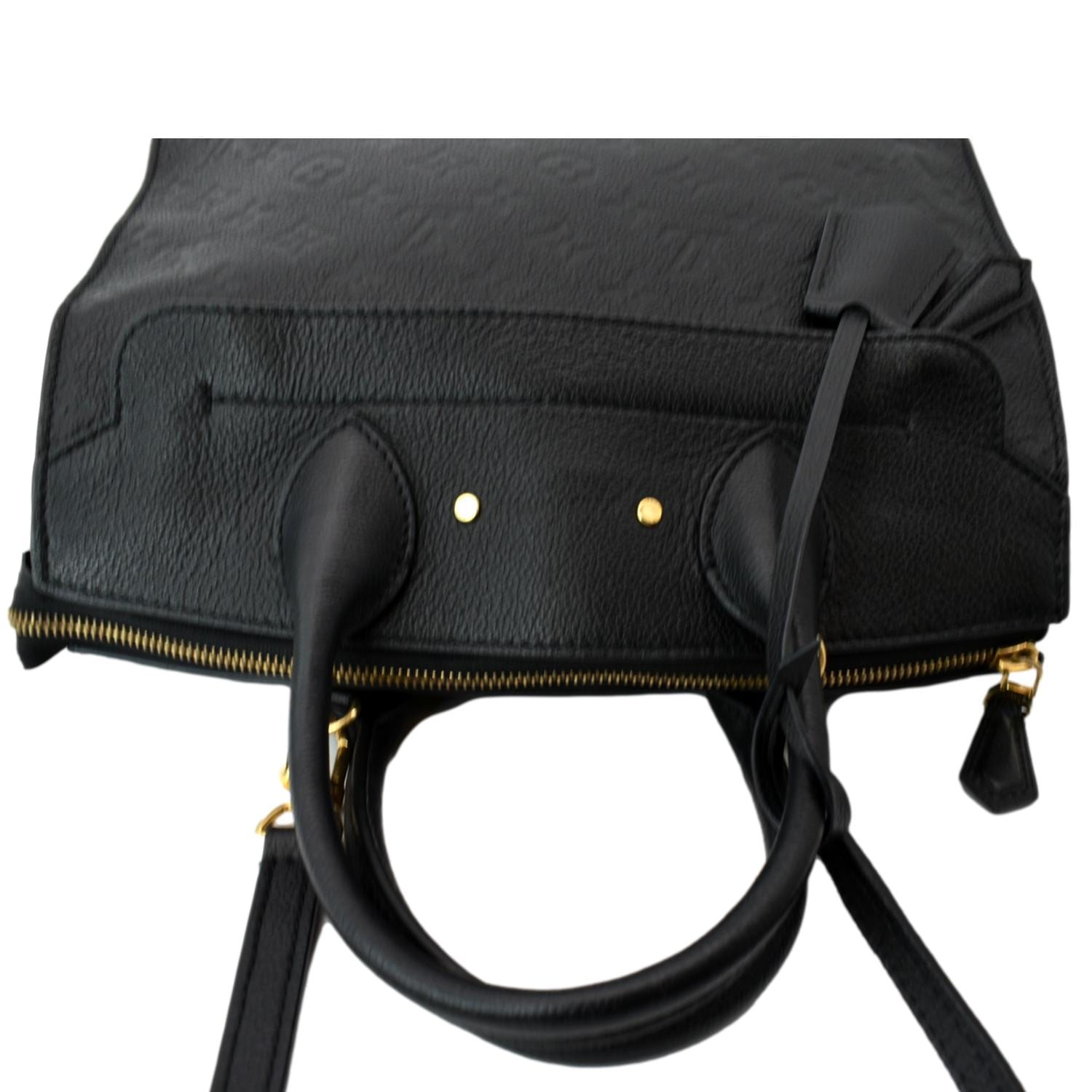 LOUIS VUITTON Pont Neuf Monogram Empreinte Leather Shoulder Bag Black