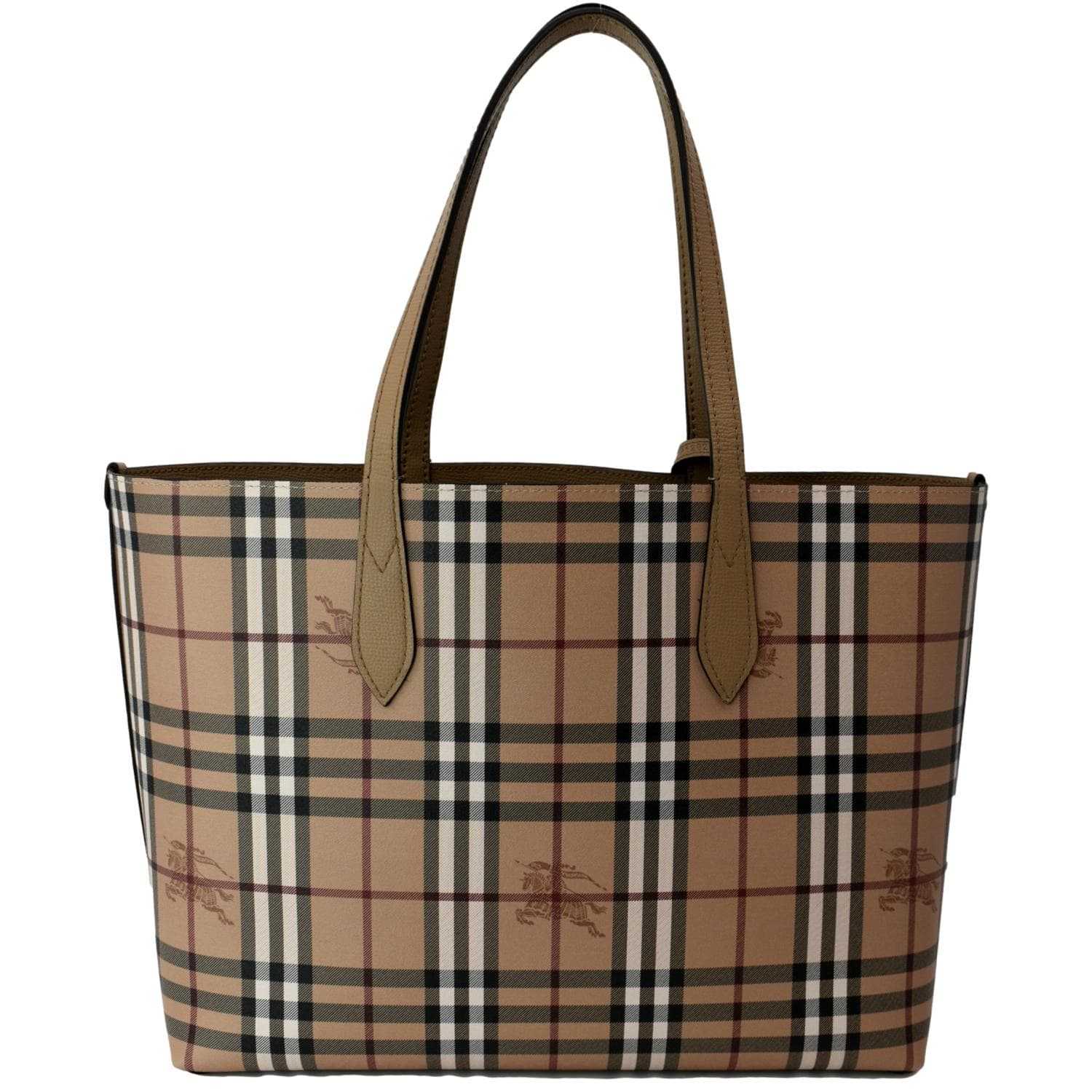 Burberry Reversible Tote Haymarket Coated Canvas and Leather North