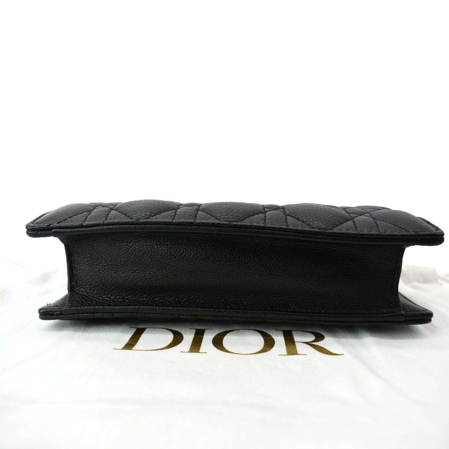 Dior Caro Heart Pouch with Chain Antique Pink Cannage Calfskin