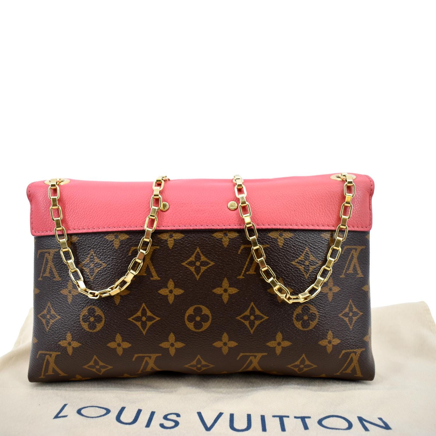 Louis Vuitton Litchi Monogram Canvas Pallas Chain Bag Louis