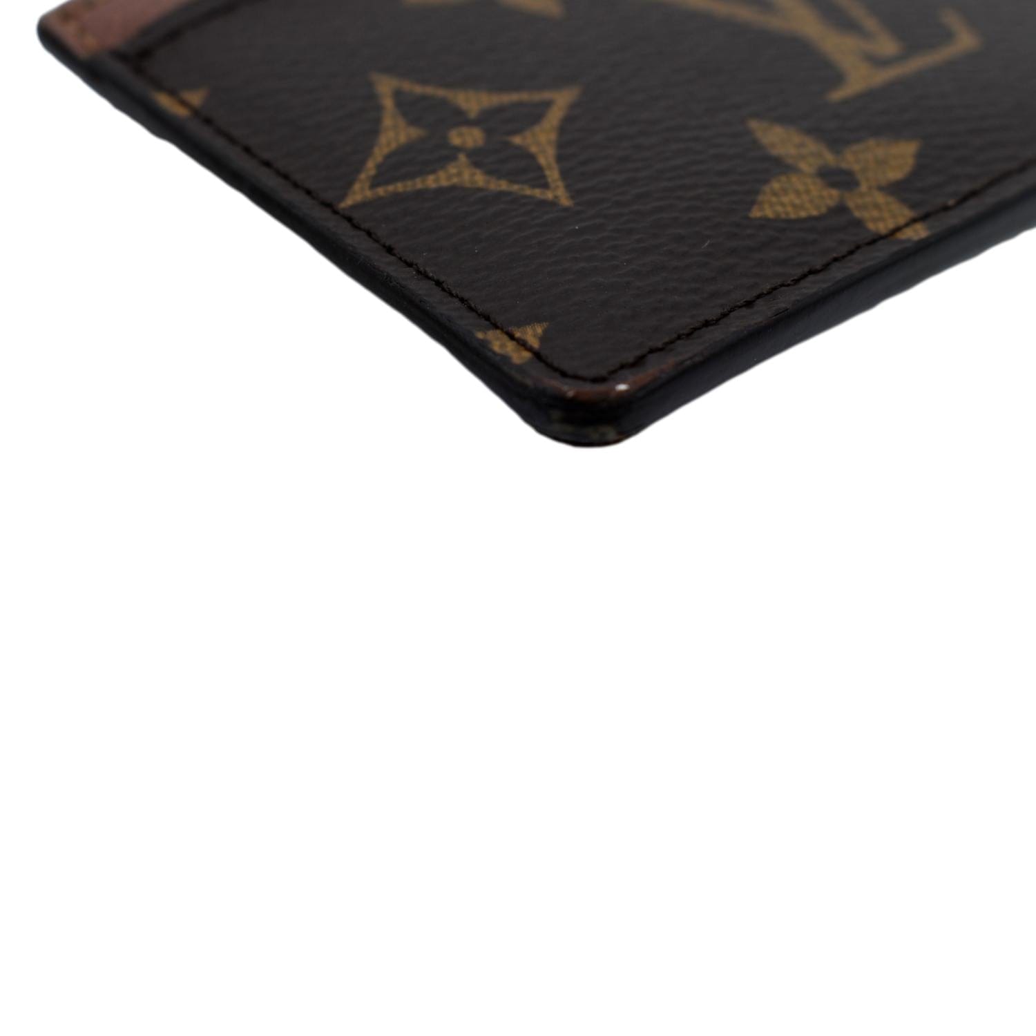 Louis Vuitton Double Card Holder, Monogram Eclipse Canvas Leather