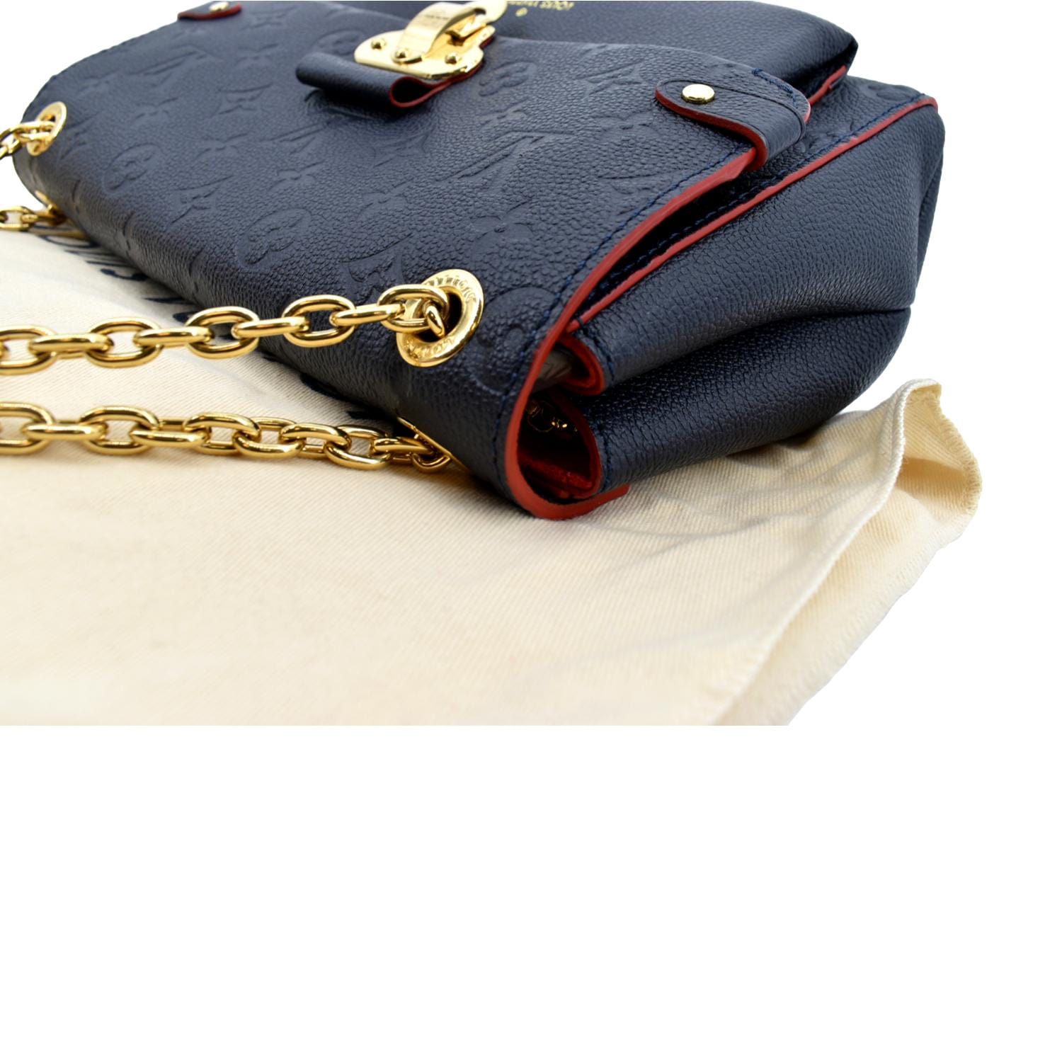 Louis Vuitton Blue Monogram Empreinte Vavin PM Navy blue Leather