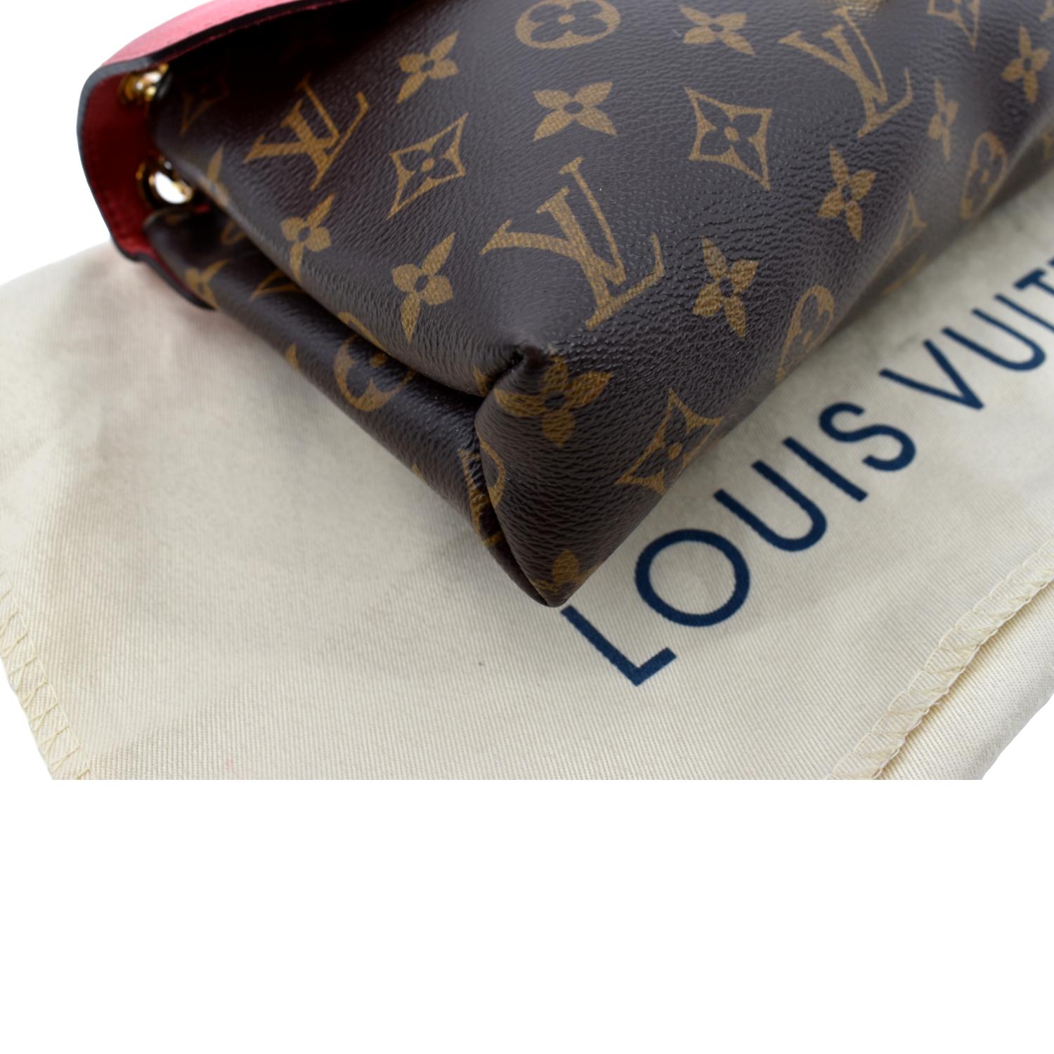 Louis Vuitton Brown, Pattern Print Monogram Pallas Chain Bag