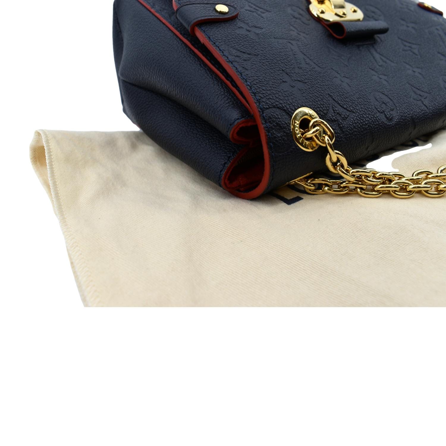 Authentic Louis Vuitton Vavin PM Navy/Red Empreinte Shoulder Bag M52271