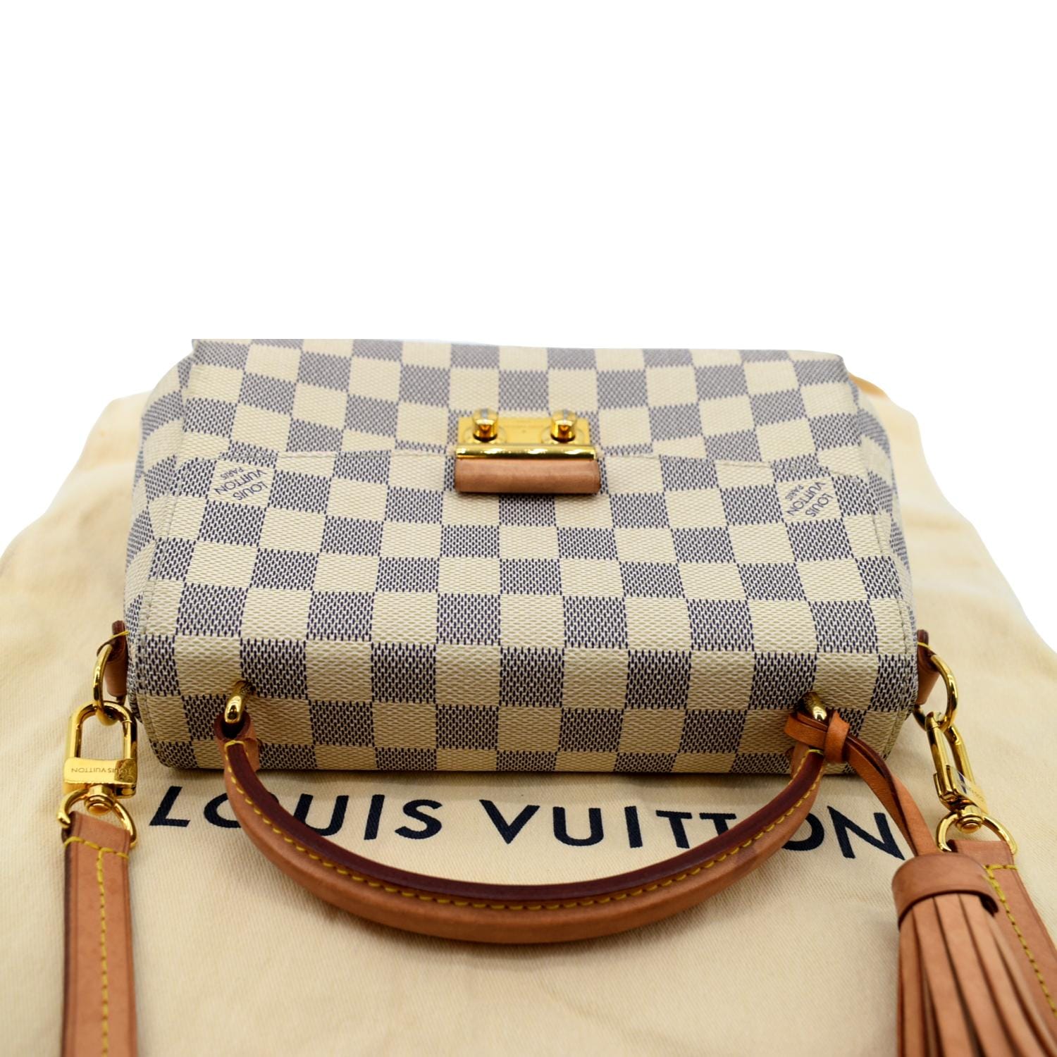 Croisette leather crossbody bag Louis Vuitton White in Leather - 34176495