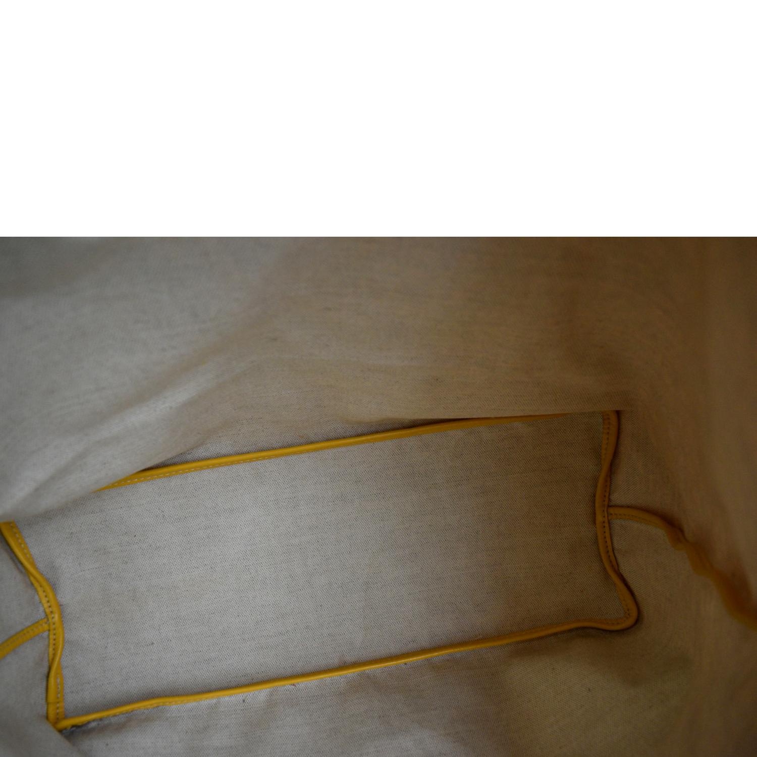 Goyard Yellow Chevron St Louis PM Tote Bag with Pouch 229gy55