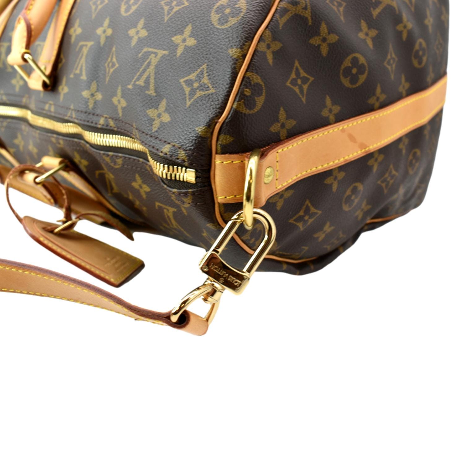 Keepall cloth 24h bag Louis Vuitton Brown in Cloth - 30744834