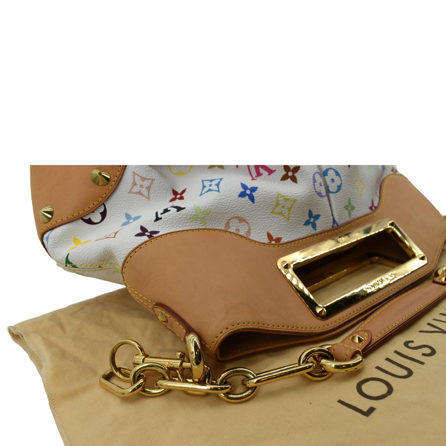 White Louis Vuitton Monogram Multicolore Judy MM Shoulder Bag