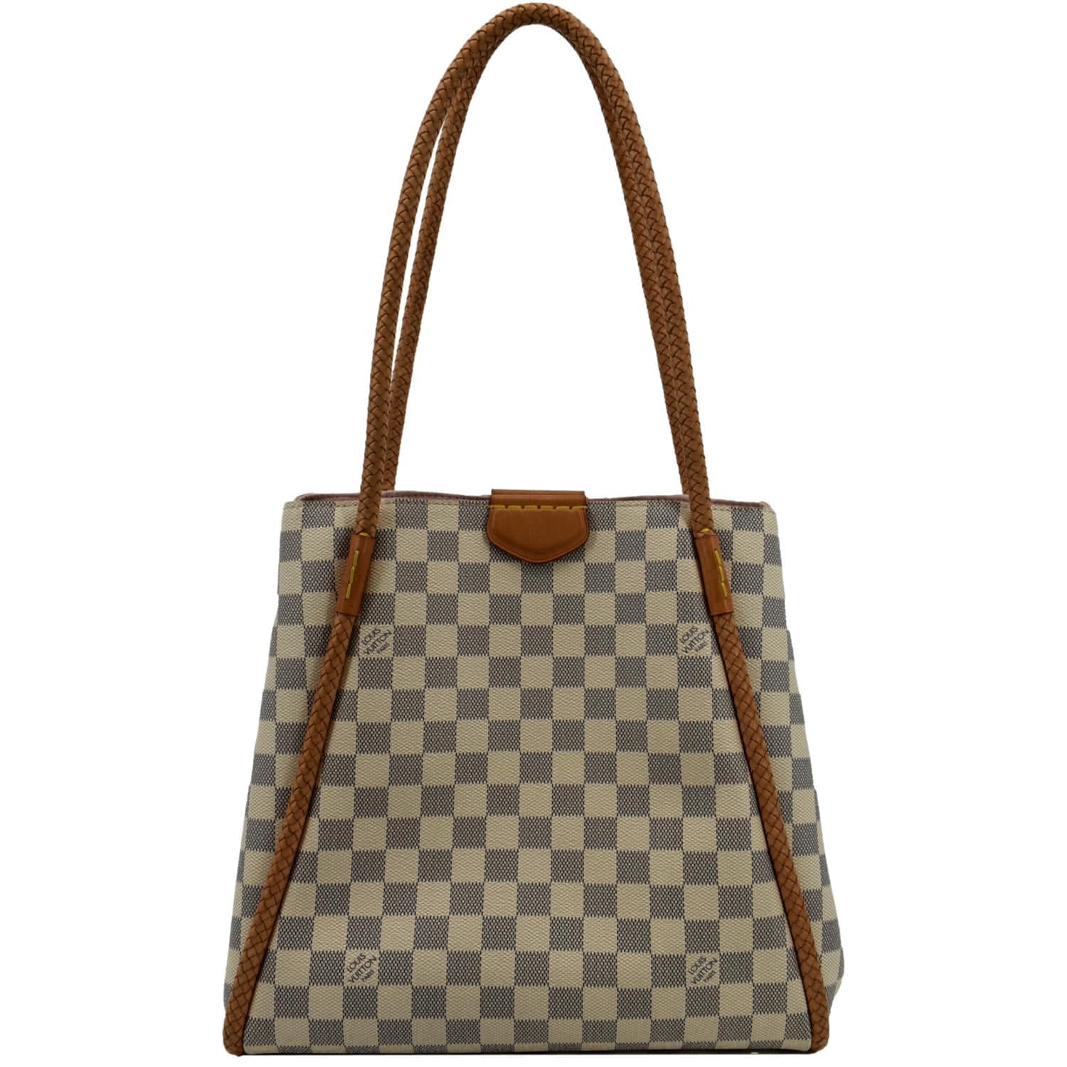 Louis Vuitton Propriano Tote Bag Damier Azur Leather White N44027