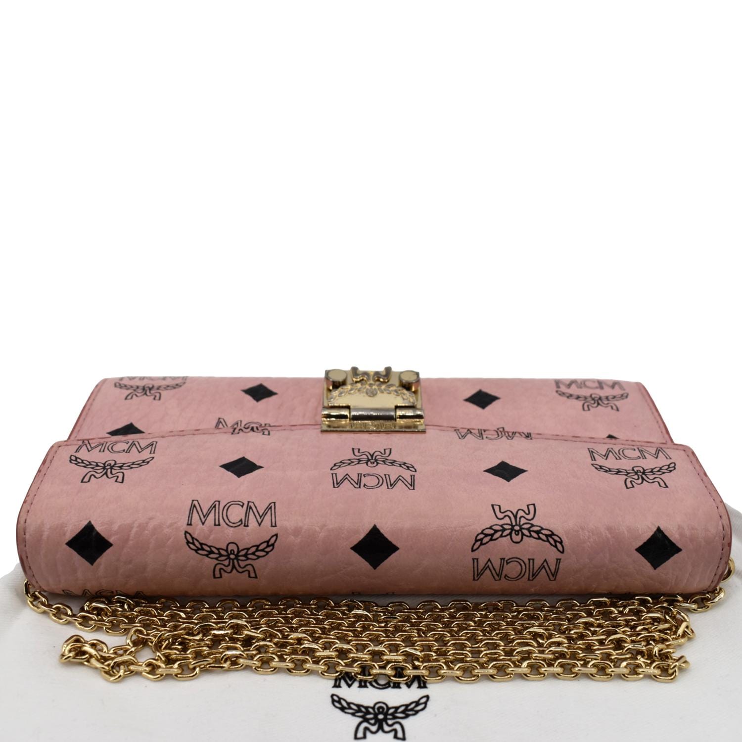 Mcm Pattern Print, Pink Patricia Shoulder Bag w/ Tags