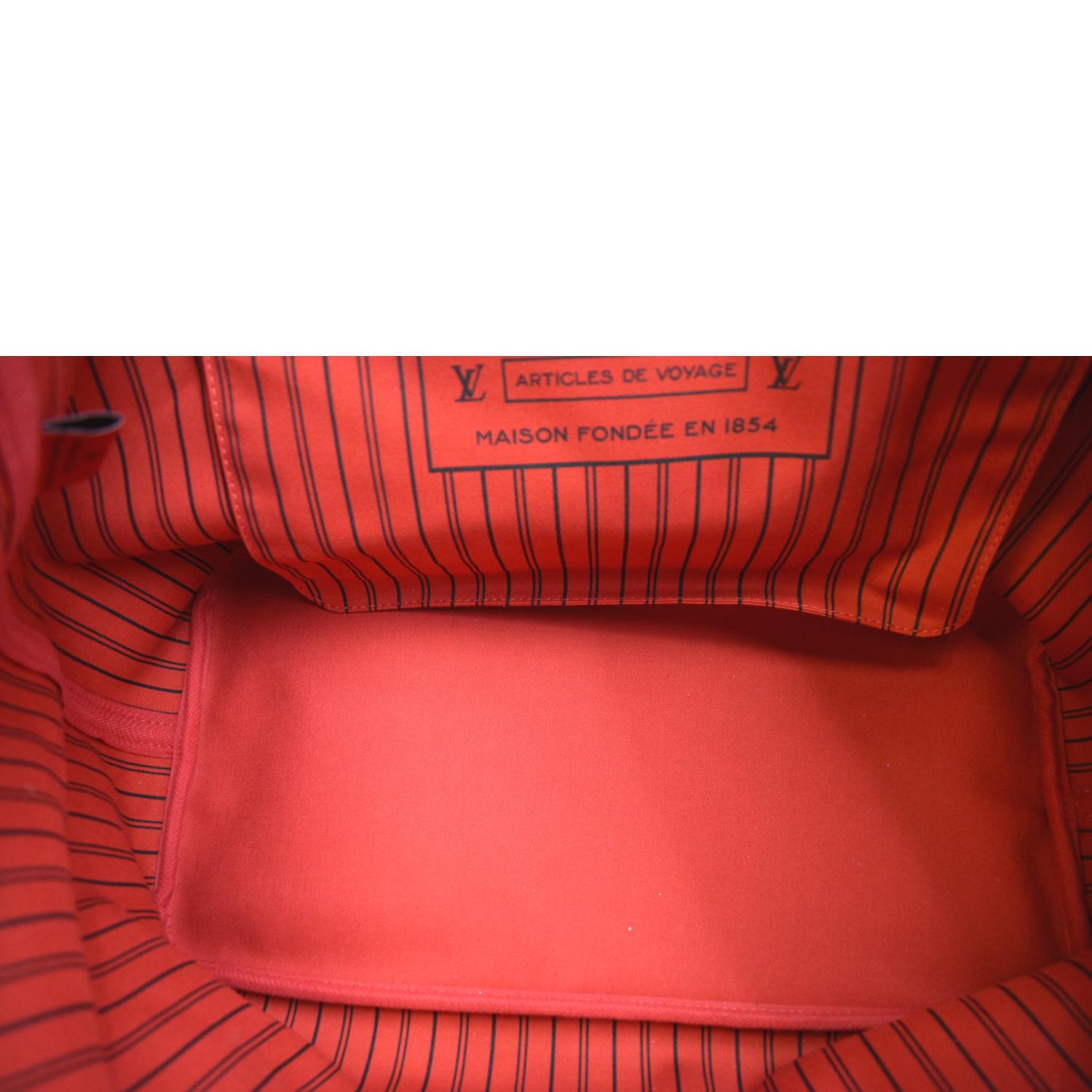 LOUIS VUITTON Neverfull GM Huge Shoulder Bag Damier Ebene, Red Interior at  1stDibs