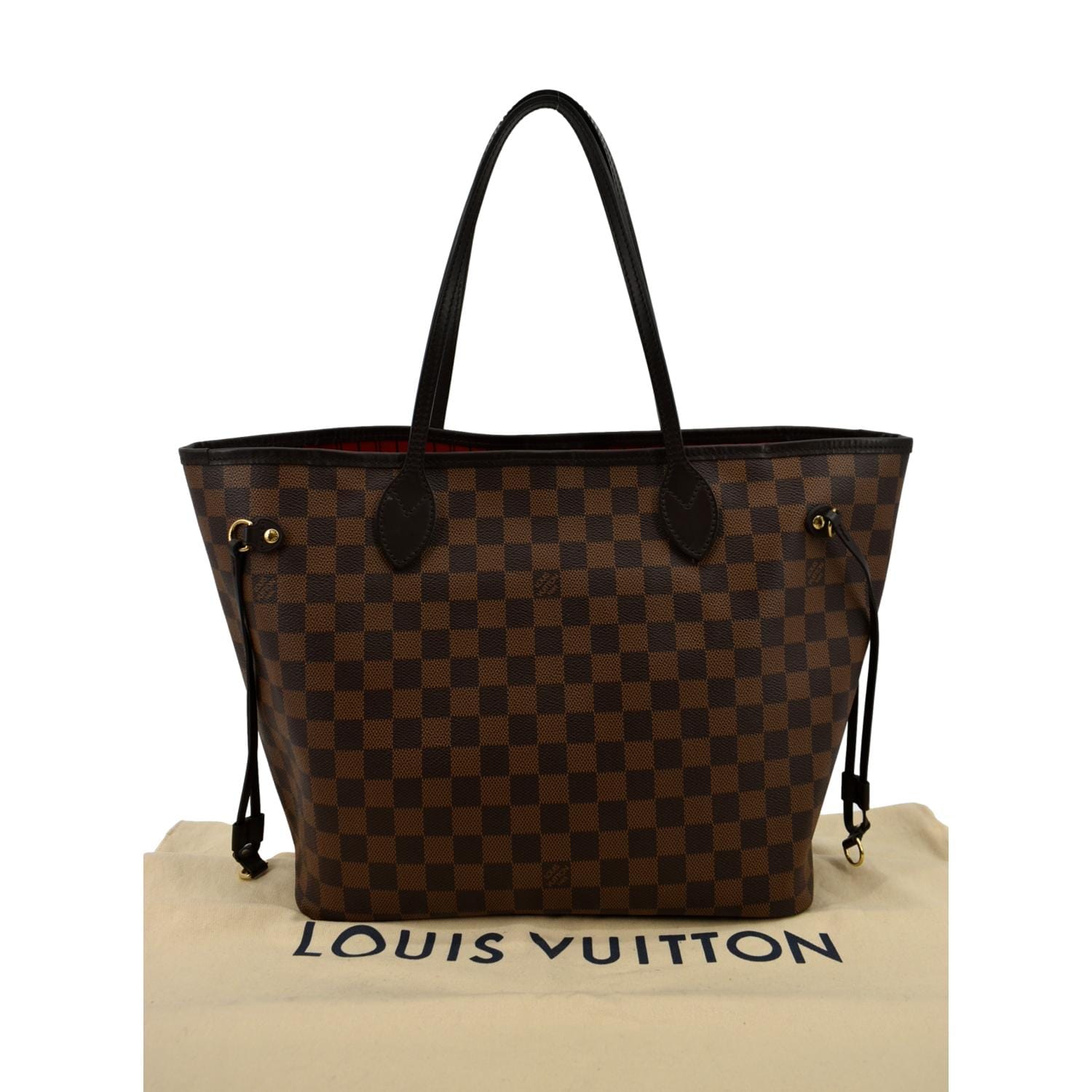 Louis Vuitton Damier Ebene Neverfull Bag MM Brown