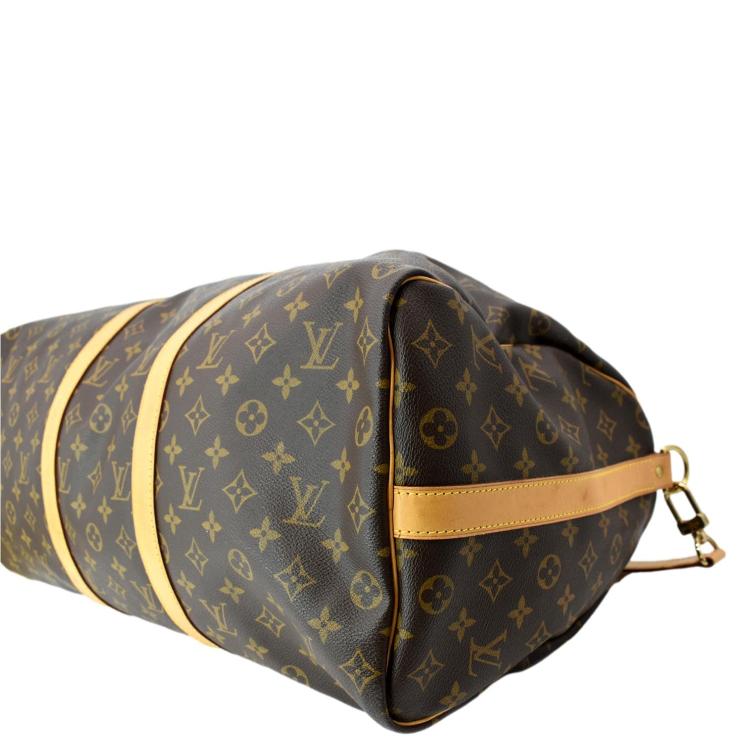 Louis Vuitton Keepall 50 cm Travel Bag in Brown Monogram Canvas and