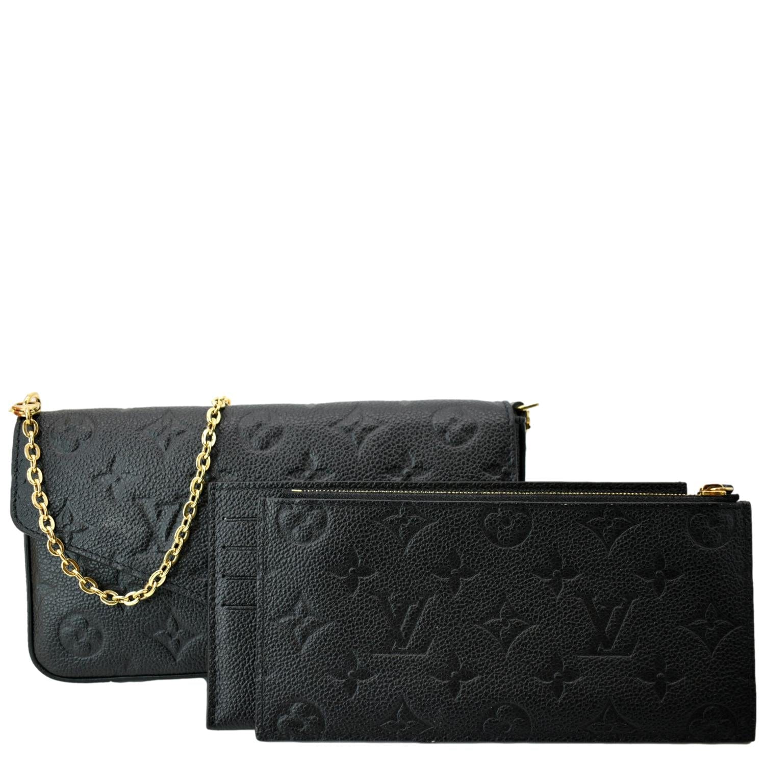 Louis Vuitton, Bags, Louis Vuitton Felicia Pochette All Black Clutch