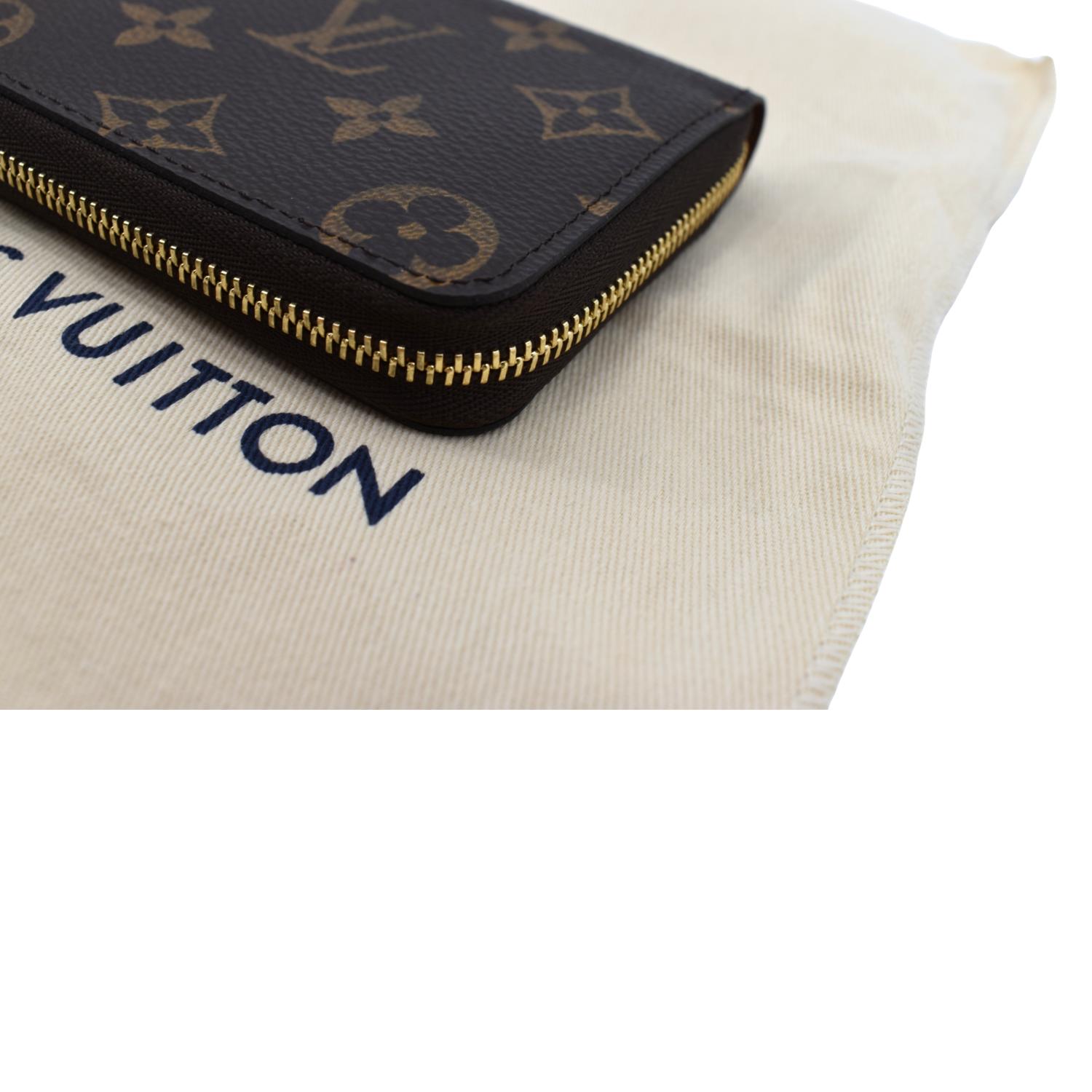 Louis Vuitton Brown, Pattern Print LV Monogram Coated Canvas Zippy Coin Purse