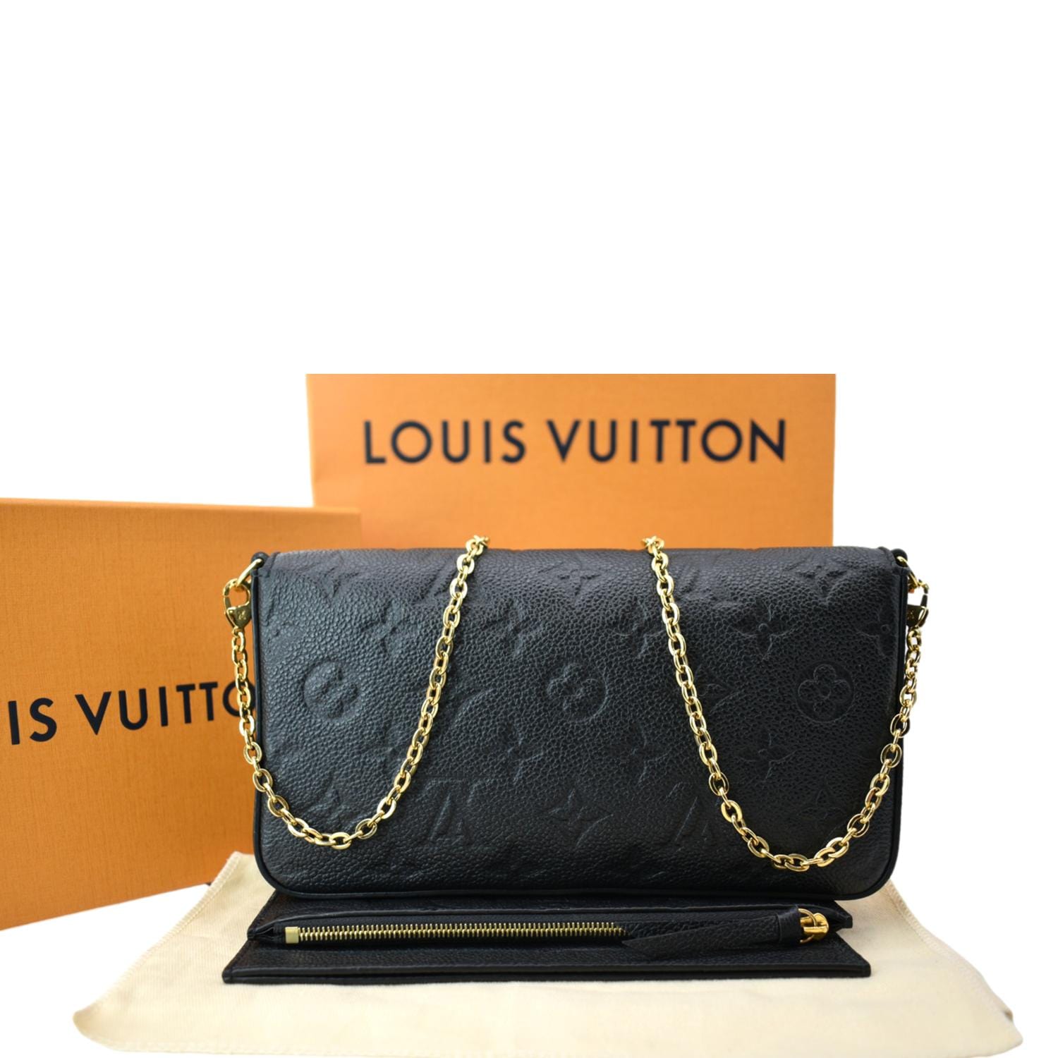 Louis Vuitton Black Monogram Empreinte Félicie Pochette