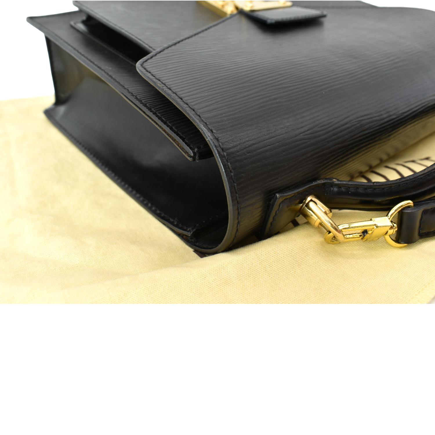 Louis Vuitton, Bags, Louis Vuitton Epi Monceau Second Bag Handbag Noir  Black Shoulder Missing M52792