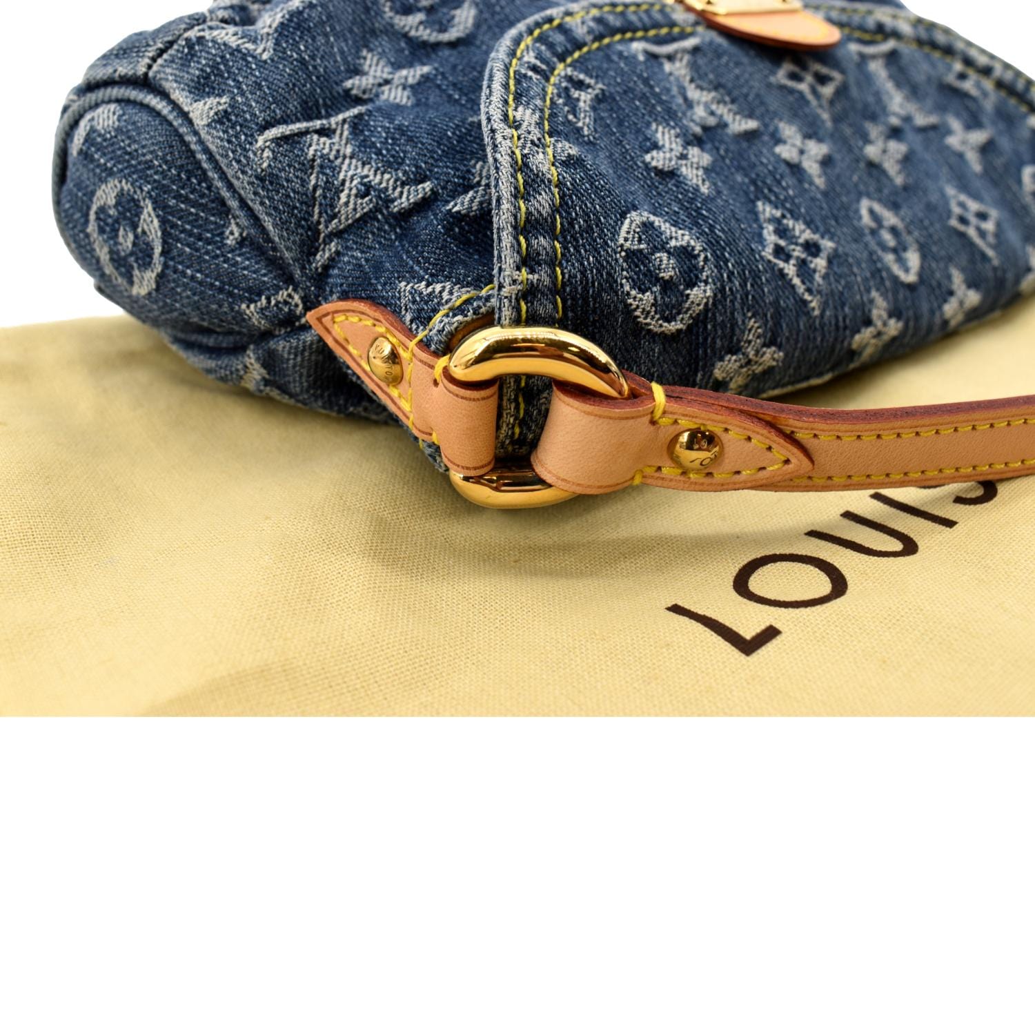 Vintage Louis Vuitton Pleaty Blue Monogram Denim Bag 