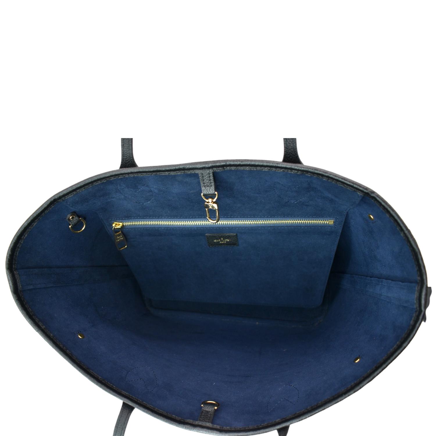 Replica Louis Vuitton Neverfull MM Bag M46514 Monogram Empreinte Blue