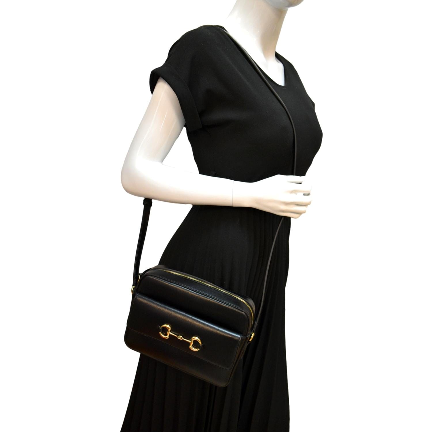 Gucci Horsebit 1955 small shoulder bag in black leather
