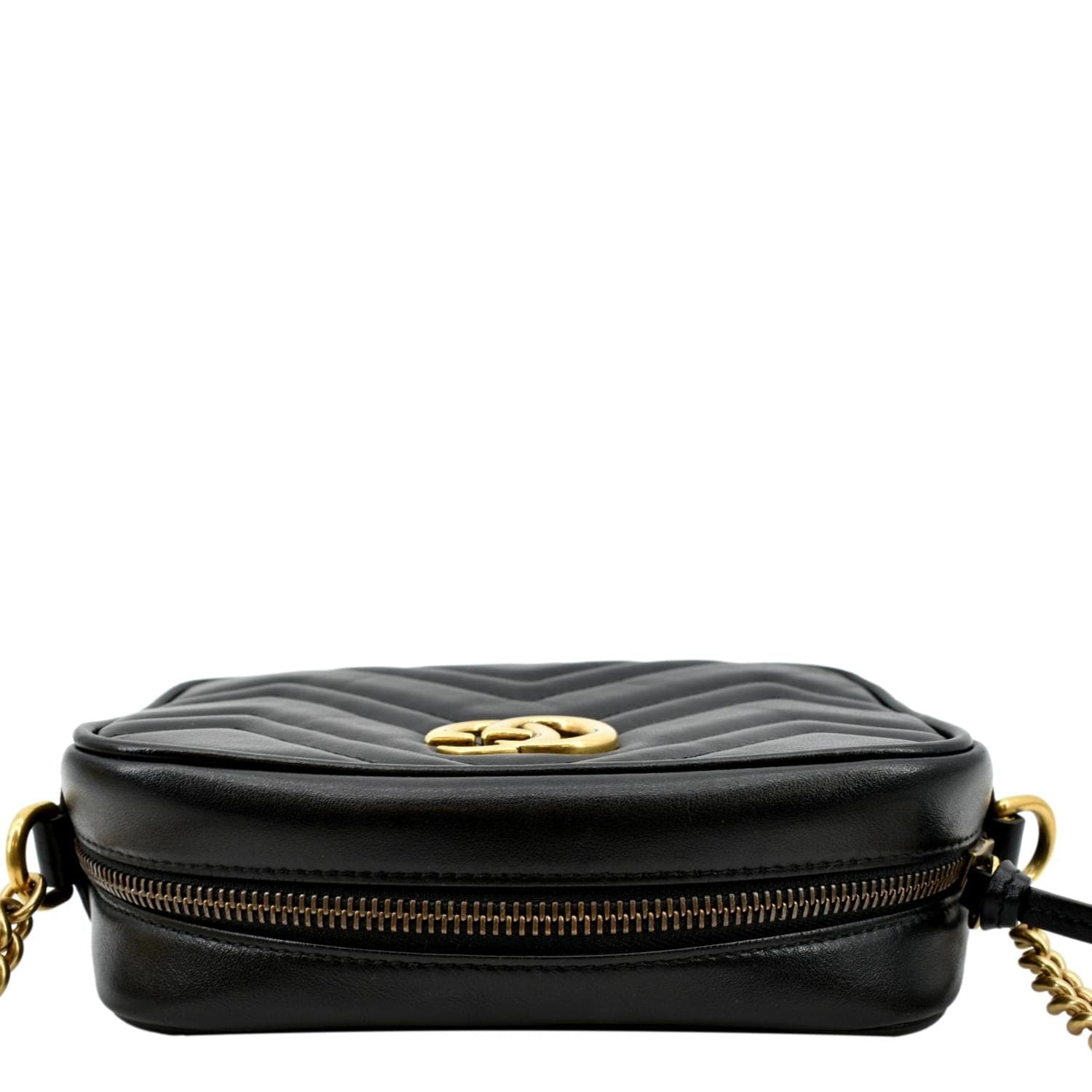 GG Marmont matelassé mini bag in Black Leather