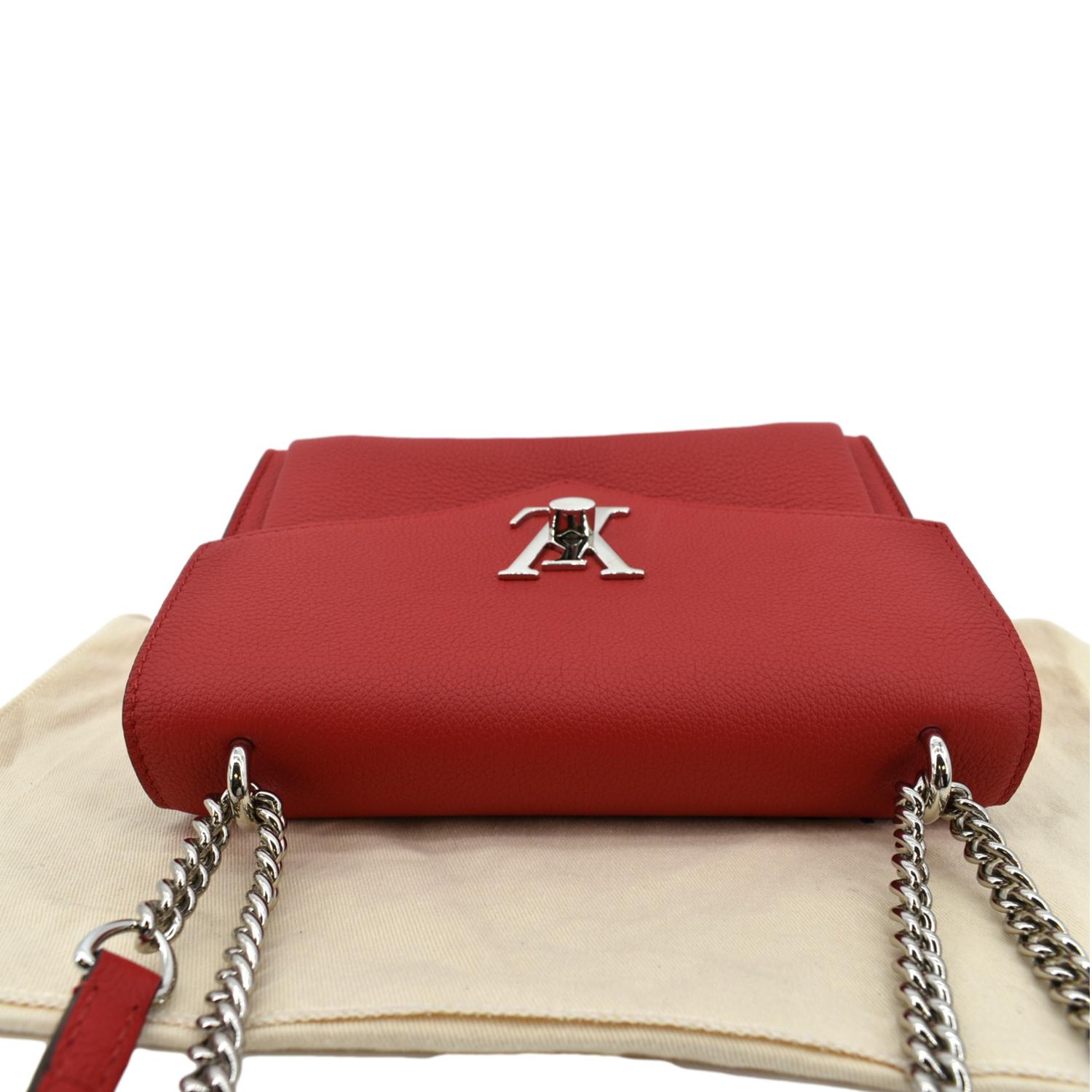 Louis Vuitton woman Lv Louis chain clutch bag red color
