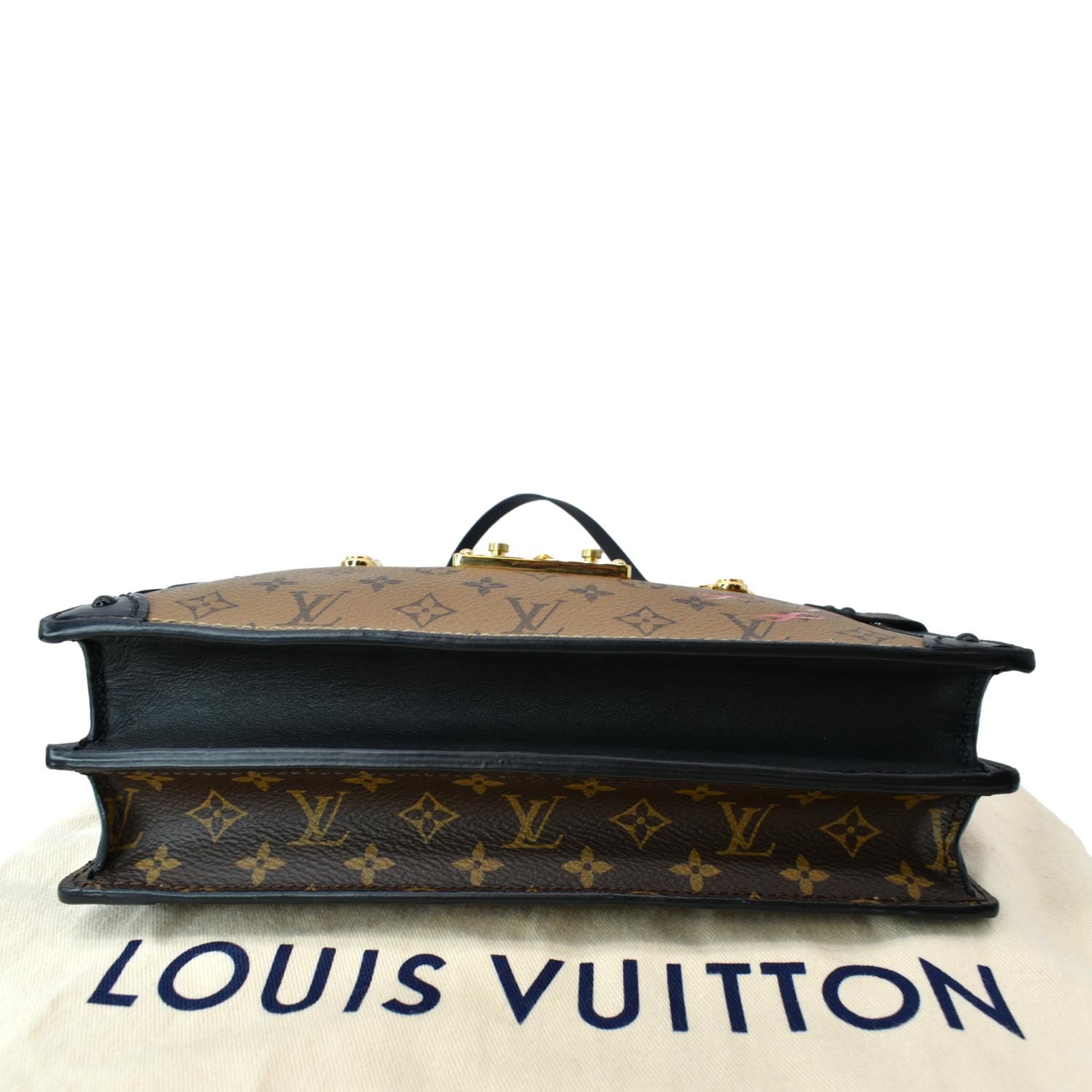 Louis Vuitton Clutch Trunk Monogram Reverse Brown/Black in Coated