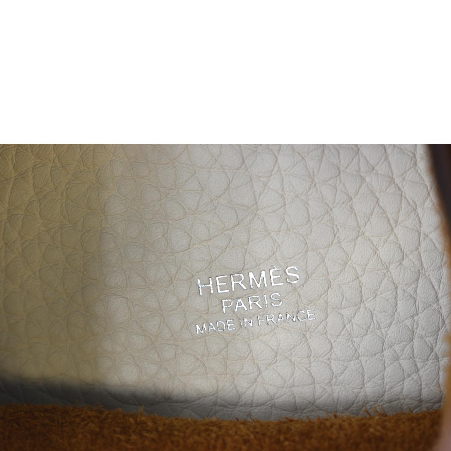 Hermes 22cmm Bi-Color Bleu Pale/Gris Pearl Clemence and Swift Leather  Palladium Plated Picotin Lock Bag - Yoogi's Closet