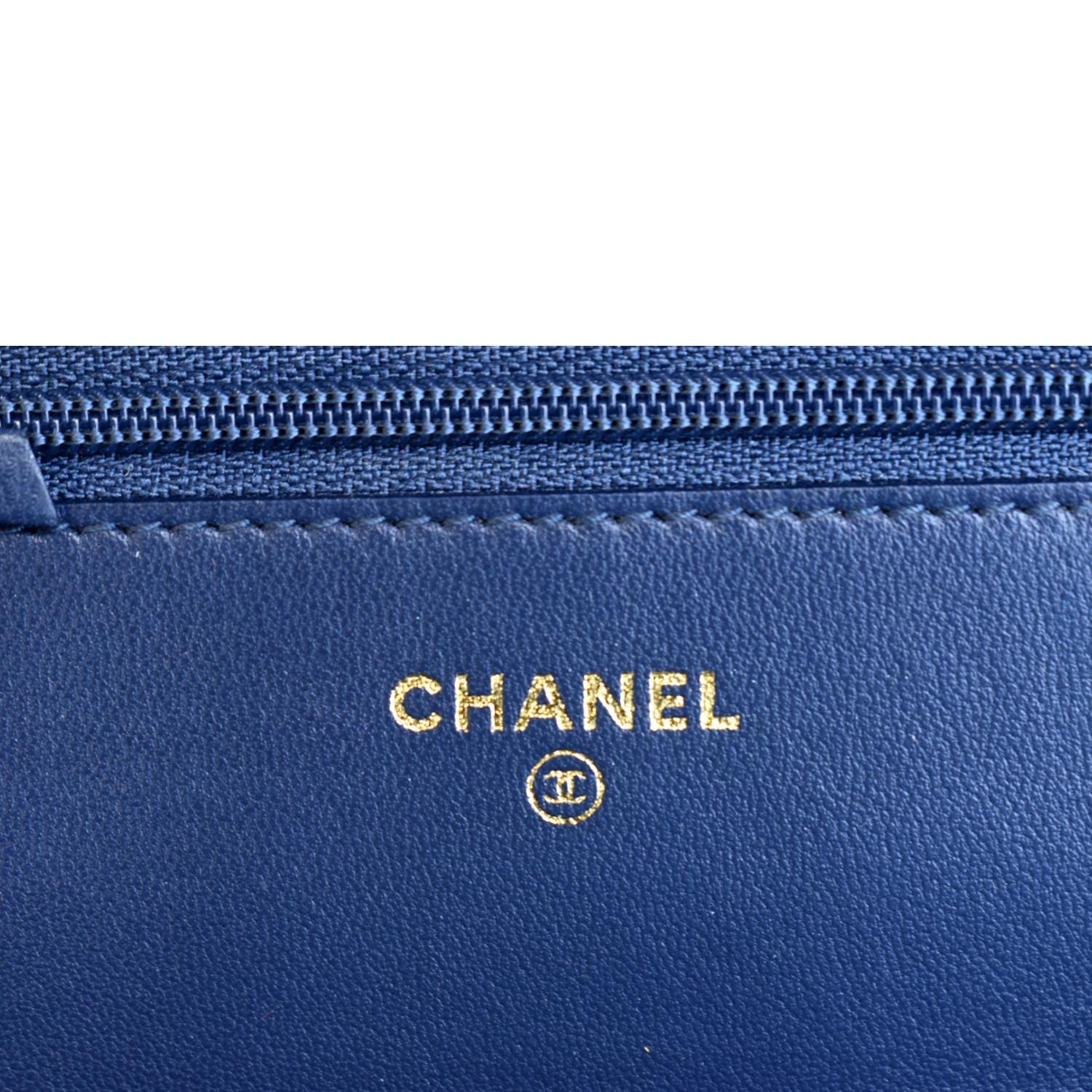 Chanel Royal Blue Python Leather Top Handle Bag with Gold Hardware