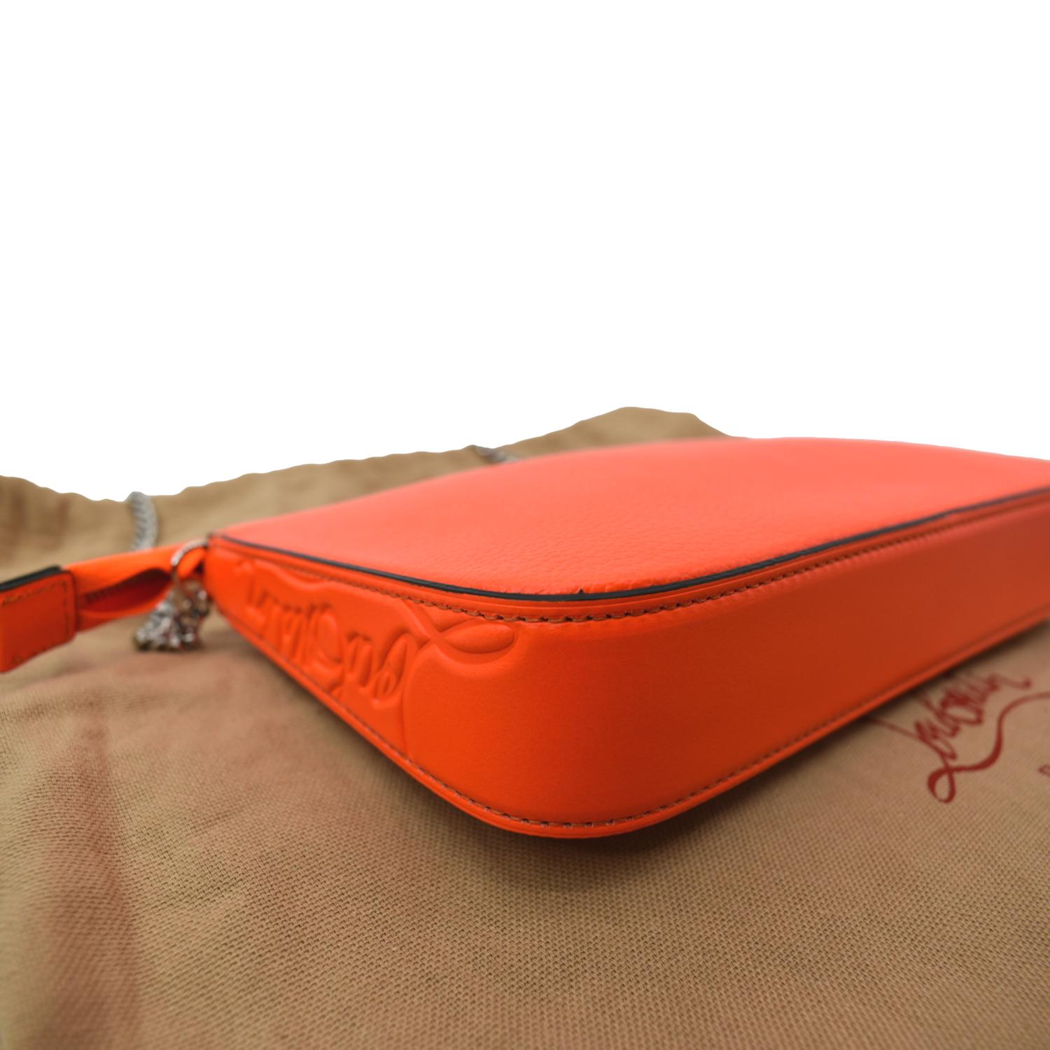 Christian Louboutin Orange Rougissime Leather Crossbody Bag