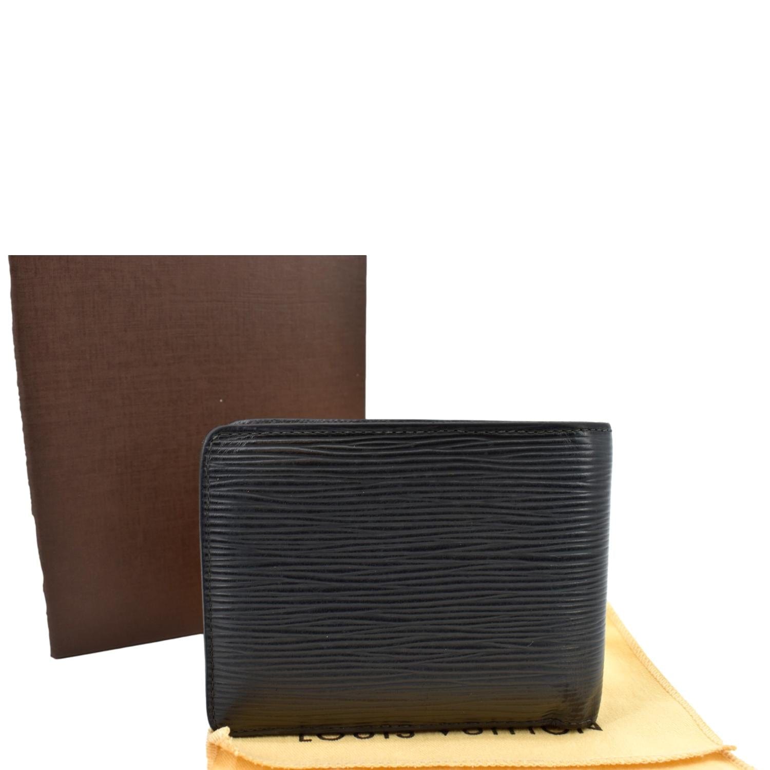 black epi leather wallet