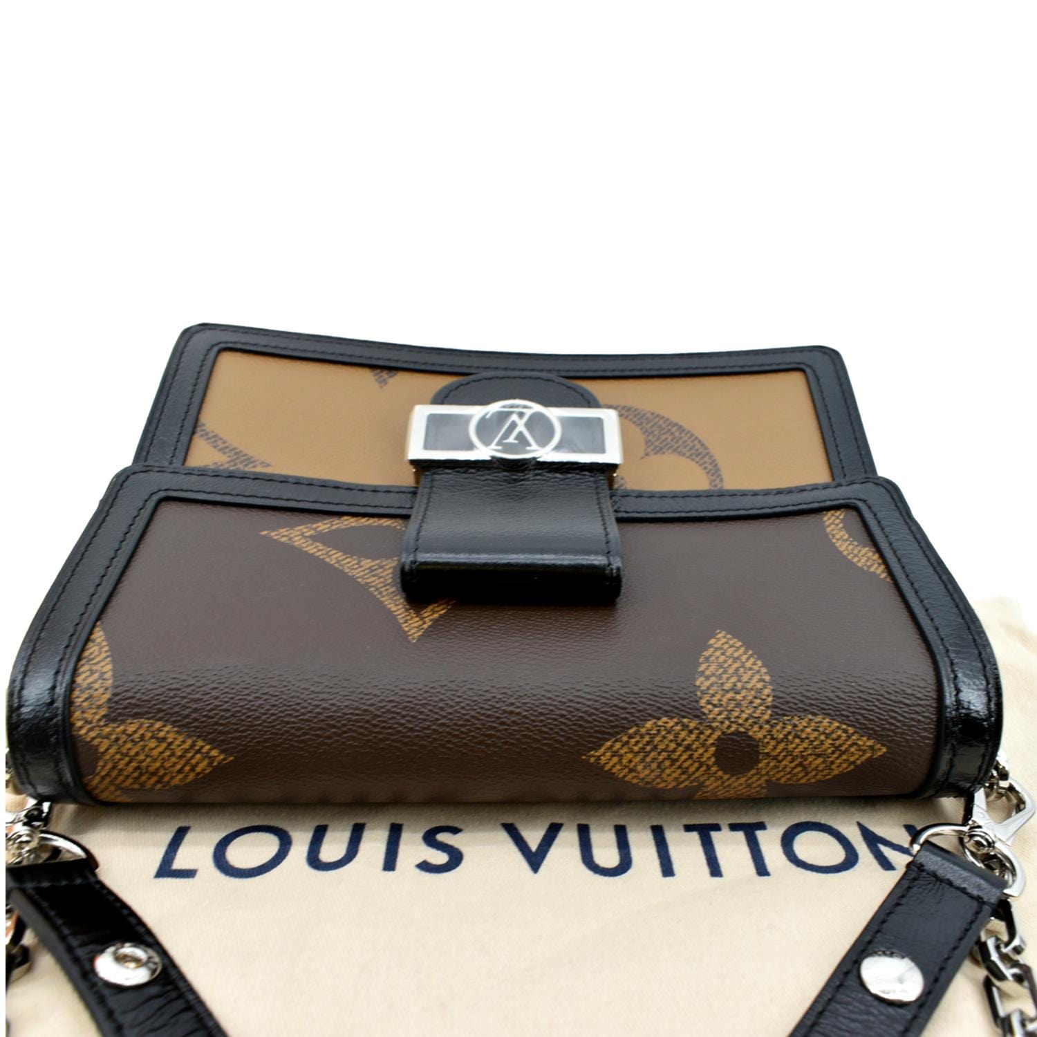 Louis Vuitton Brown Monogram Reverse Giant Dauphine MM Louis