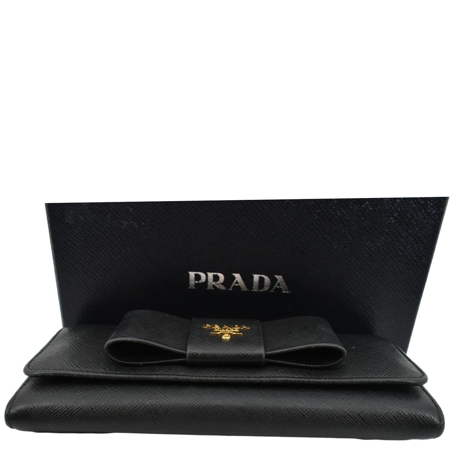 Prada Tri Color Saffiano Patent Leather Bow Crossbody Bag