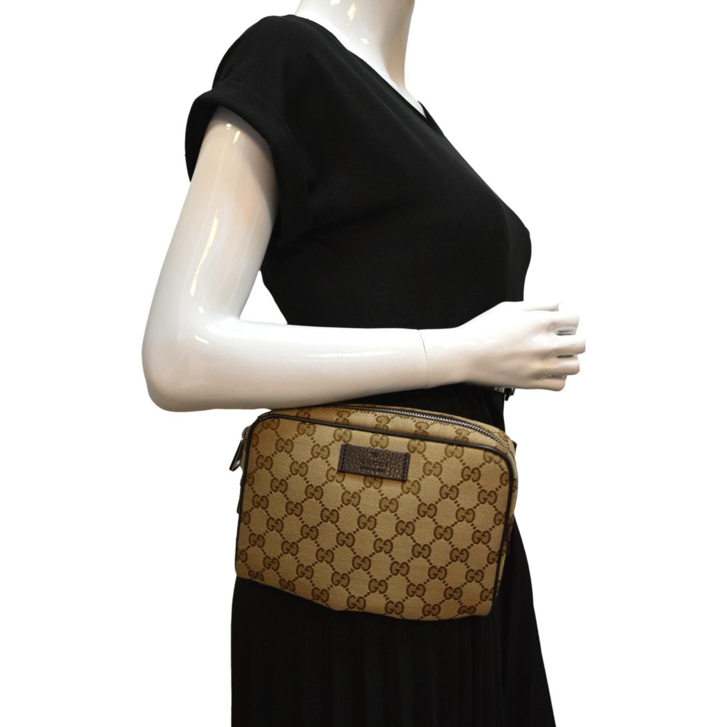 Gucci Original GG Guccissima Canvas Beige Fanny Pack Belt Bag