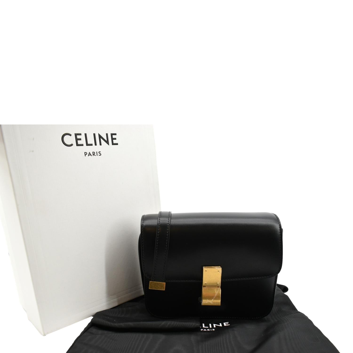 Celine Classic Box Small Leather Crossbody Bag (SHG-xZ7ige) – LuxeDH