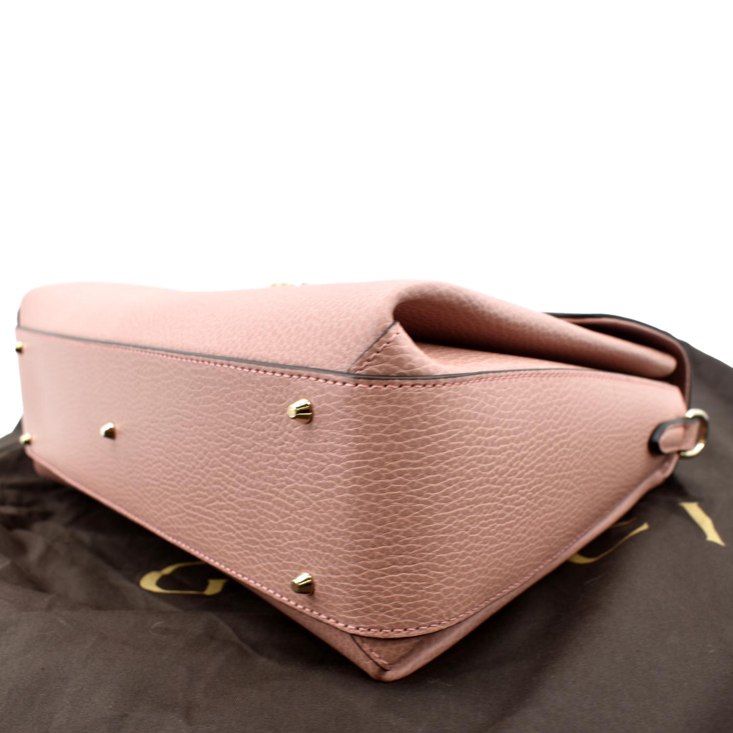 Gucci Crossbody Interlocking G Leather Small Soft Pink