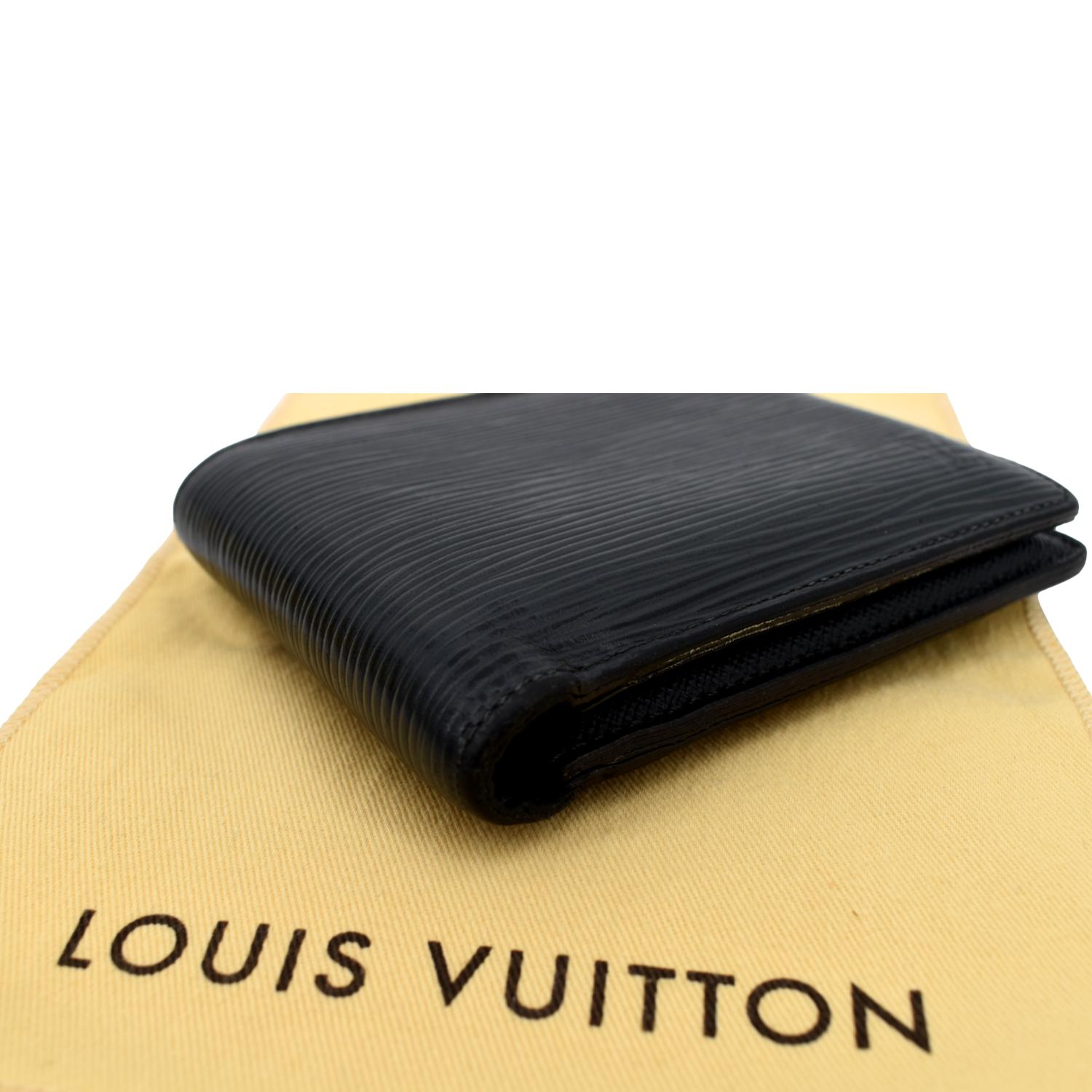 Louis Vuitton Long Slim Wallet Epi Leather Black Monogram Eclipse Authentic  LV