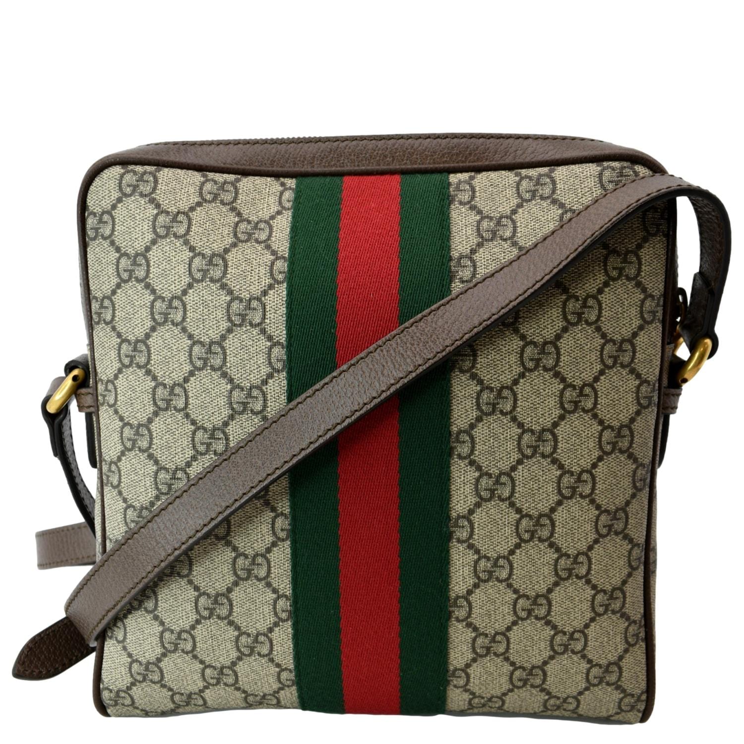 Gucci Beige Ophidia Messenger Bag In 8745 B.eb/n.acero/vr