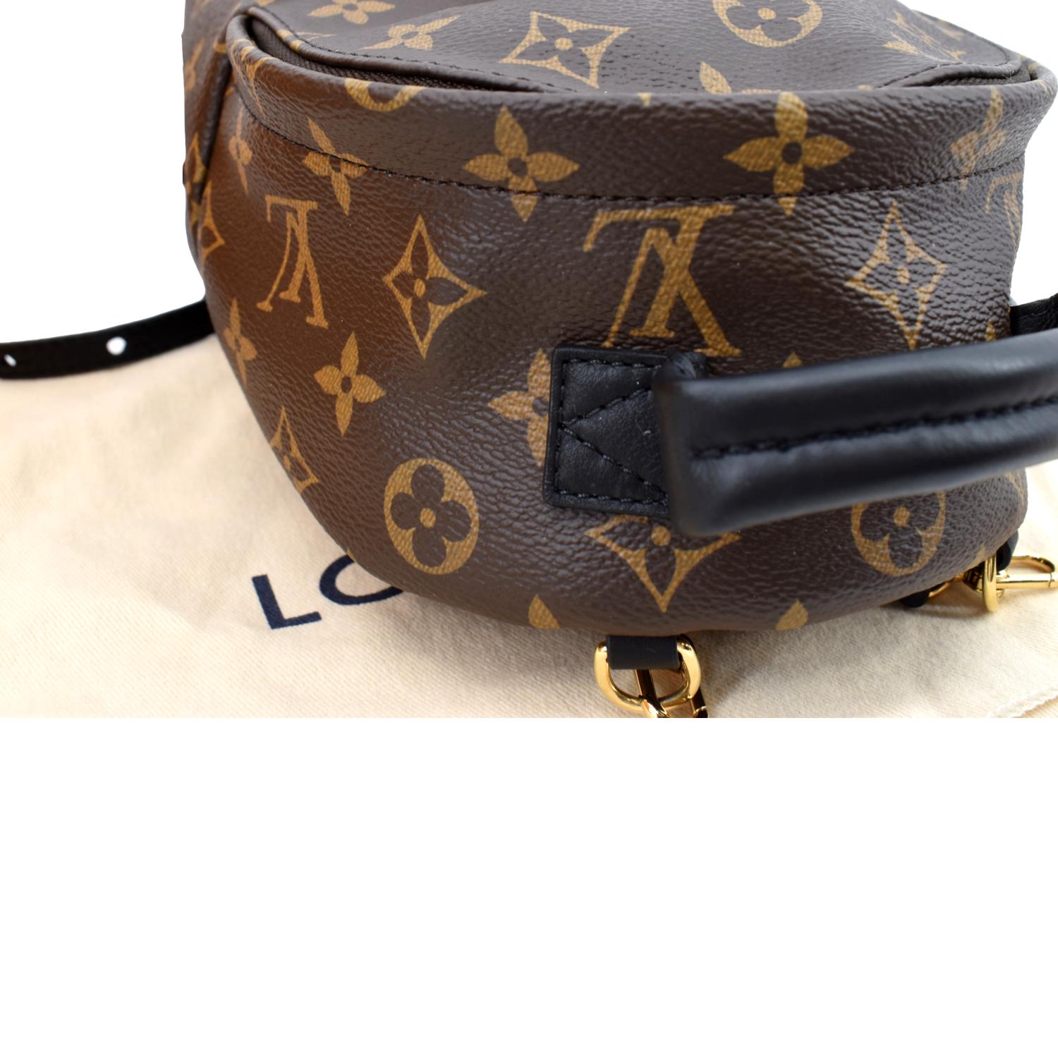 Louis Vuitton Palm Springs Monogram (Updated Zipper) Mini Brown in Coated  Canvas/Calfskin with Gold-tone - GB