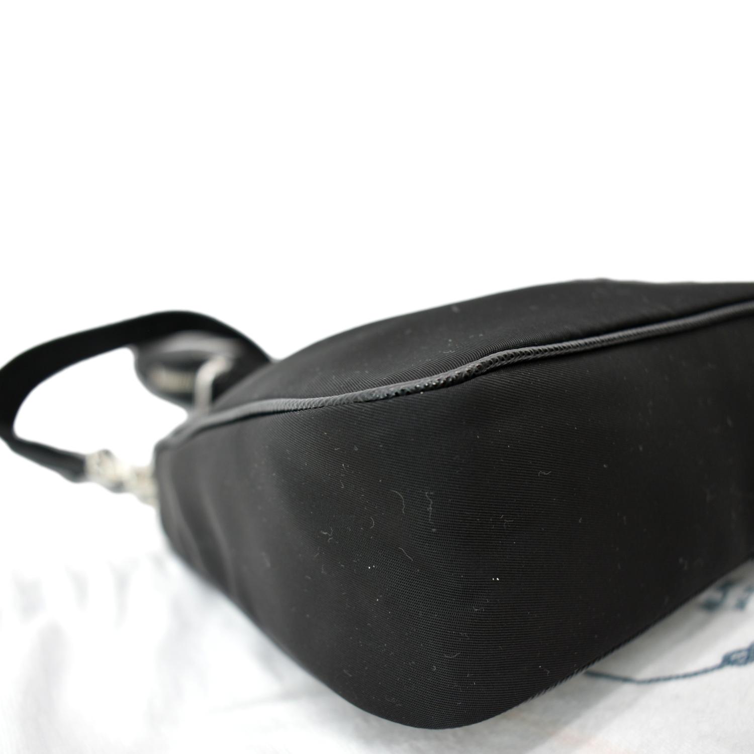 PRADA Nylon Re-Edition 2005 Shoulder Bag Black 487886