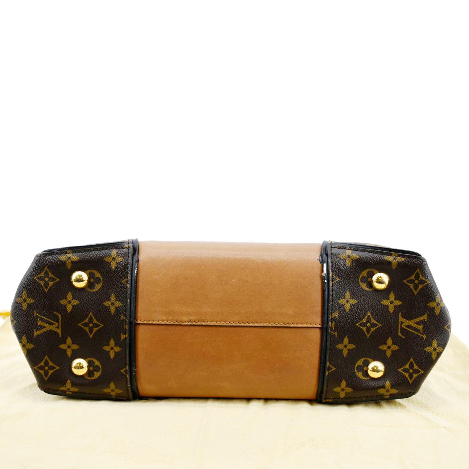 Louis Vuitton Rectangular Monogram and tan top handle bag