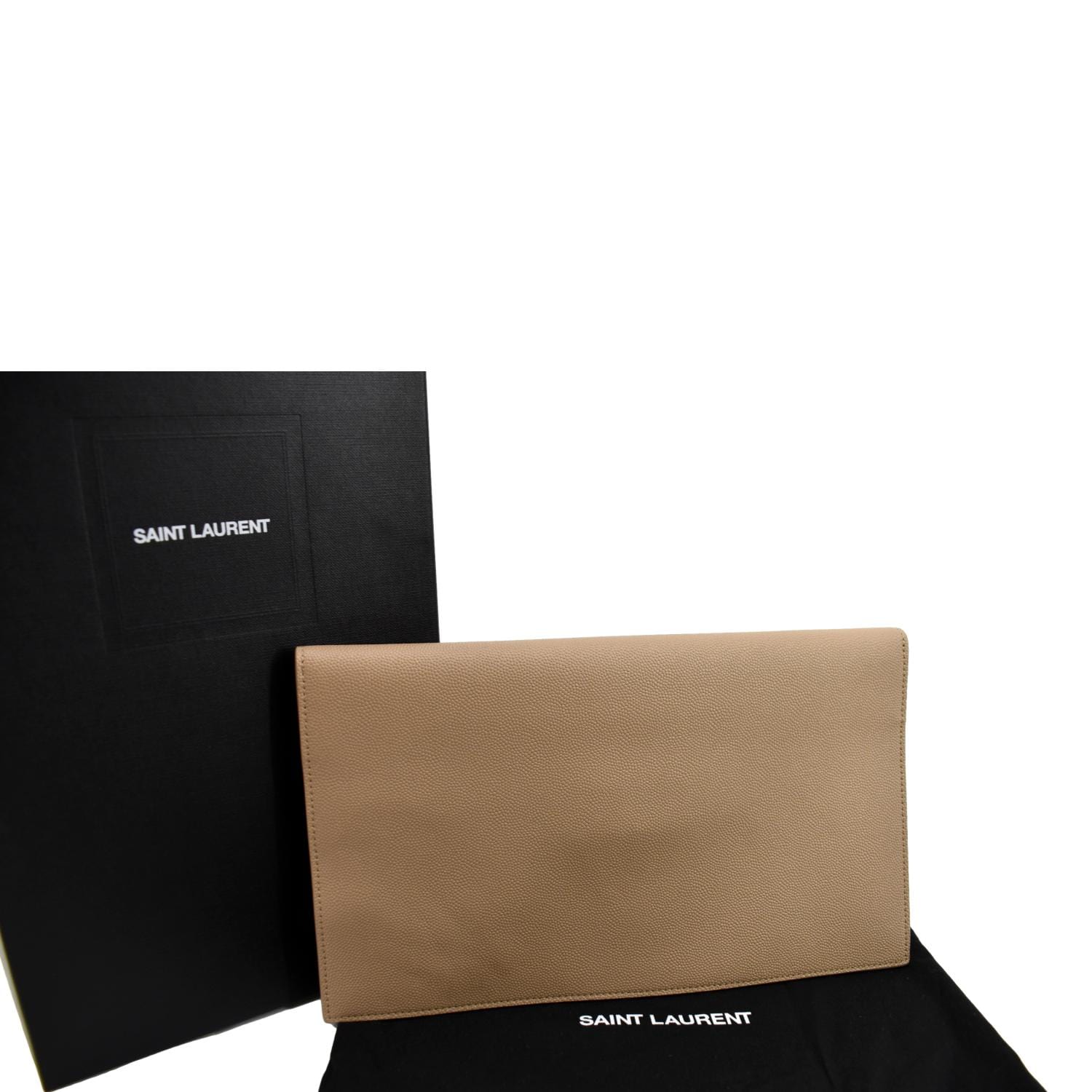 SAINT LAURENT Monogram Envelope Clutch Bag