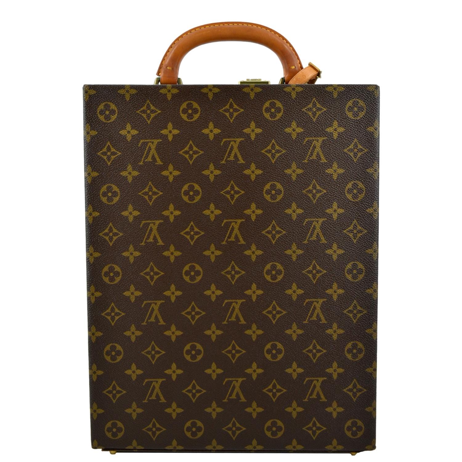 Louis Vuitton Brown Monogram President Briefcase Leather Cloth ref