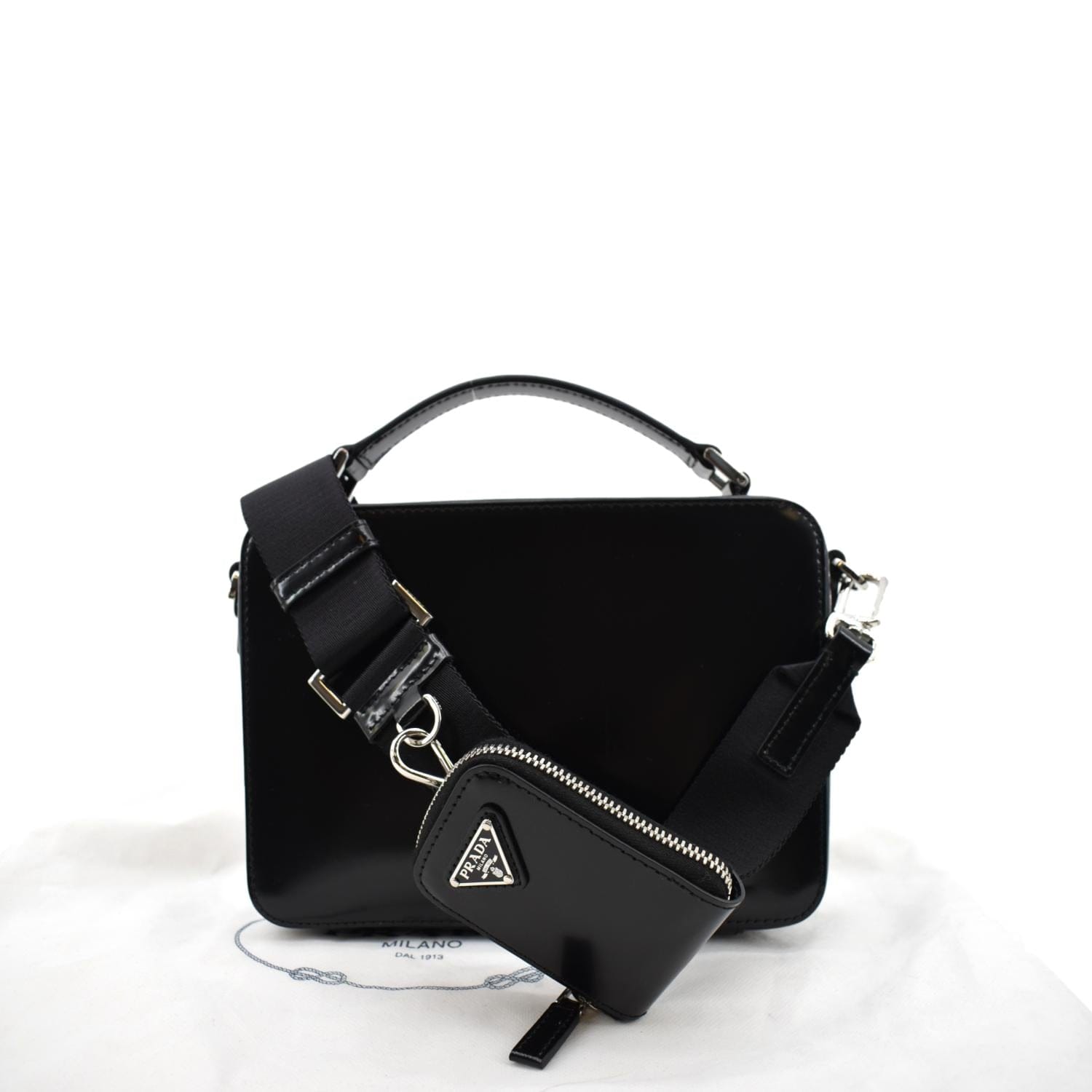 Shop Prada Medium Brique Saffiano Leather Bag